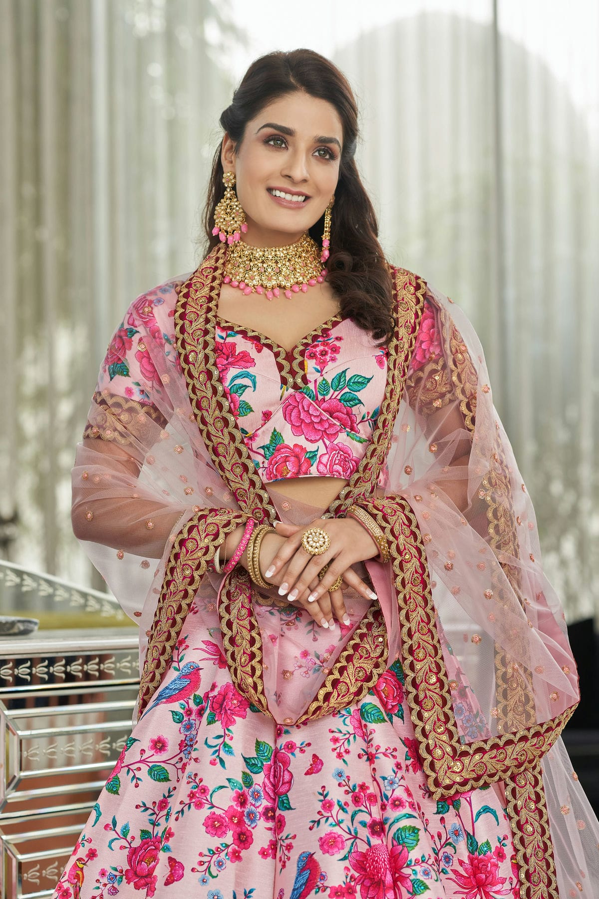 Art Silk Embroidery A Line Lehenga Choli VSLC1010180