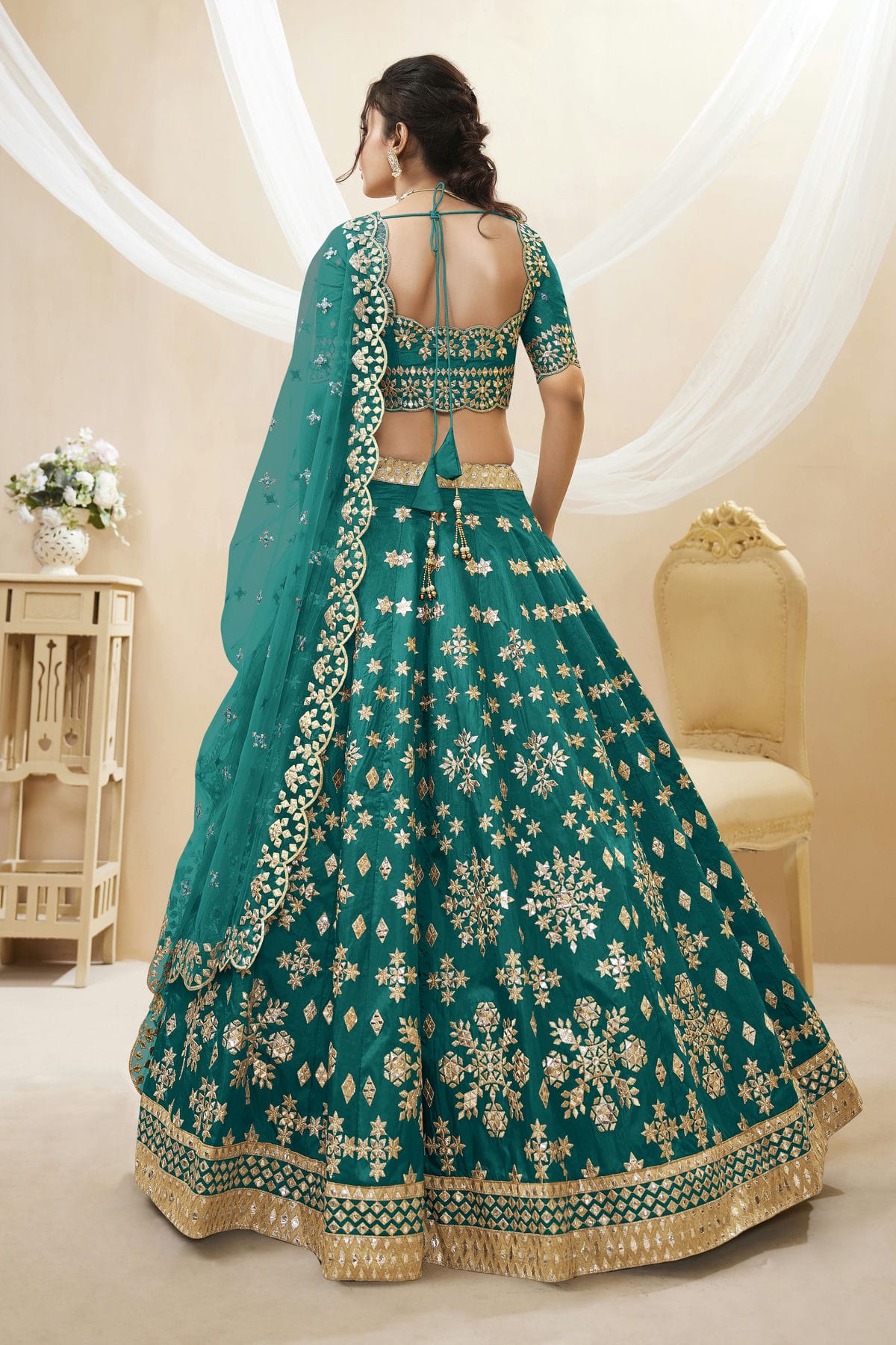 Art Silk Embroidery A Line Lehenga Choli VSLC1010218