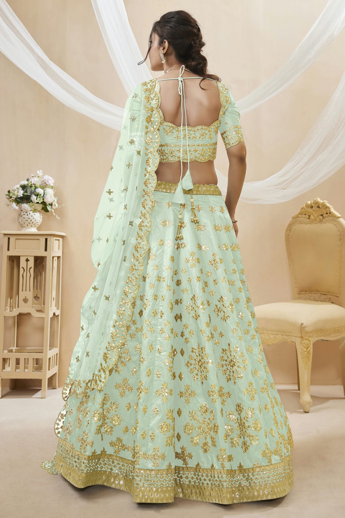 Art Silk Embroidery A Line Lehenga Choli VSLC1010221