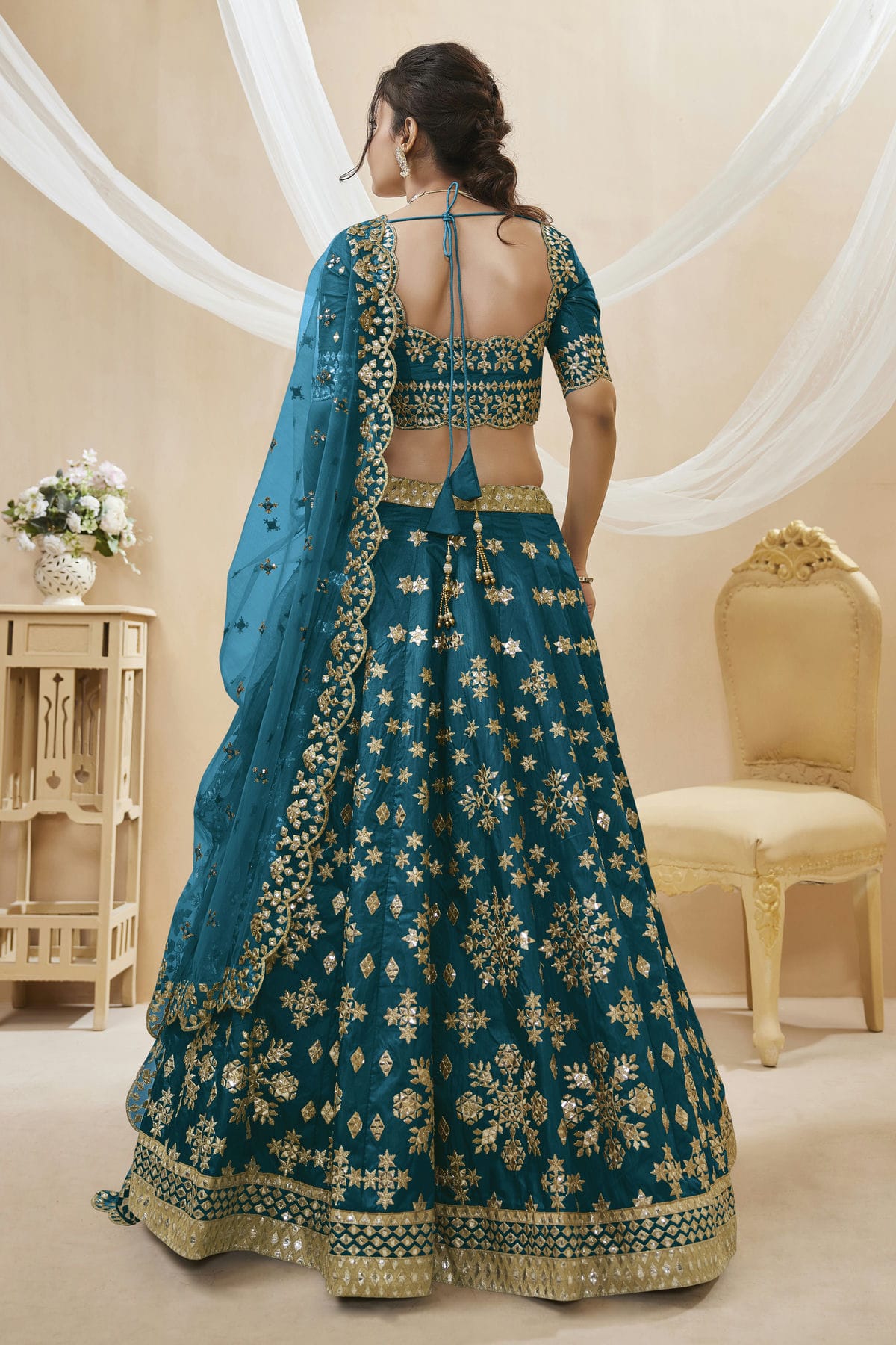 Art Silk Embroidery A Line Lehenga Choli VSLC1010223
