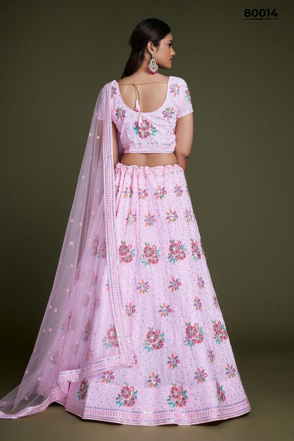 Baby Pink Colour Embroidery Georgette Lehenga Choli VSLD1080850