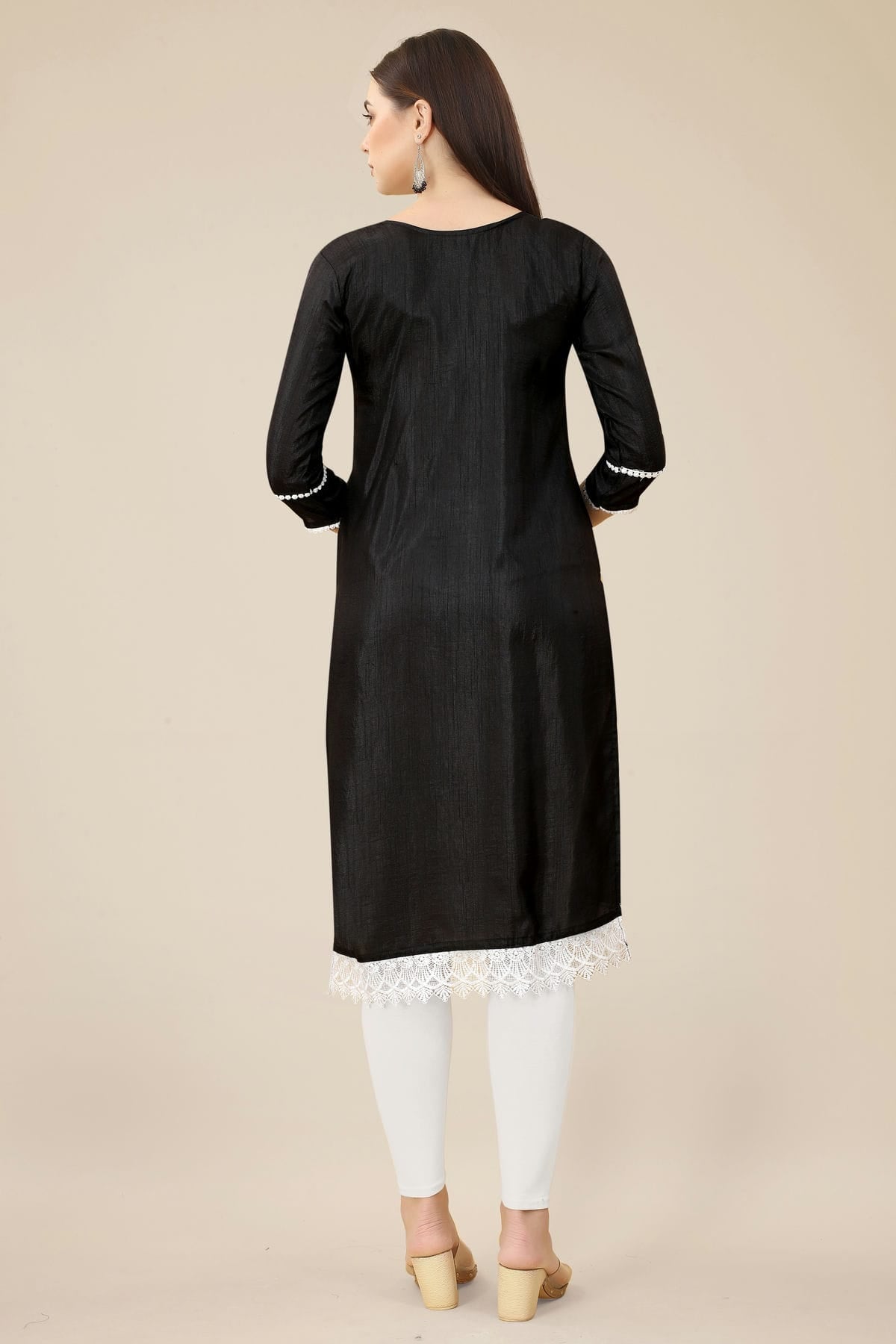 Black Colour Soft Silk Kurti VSKR1111021