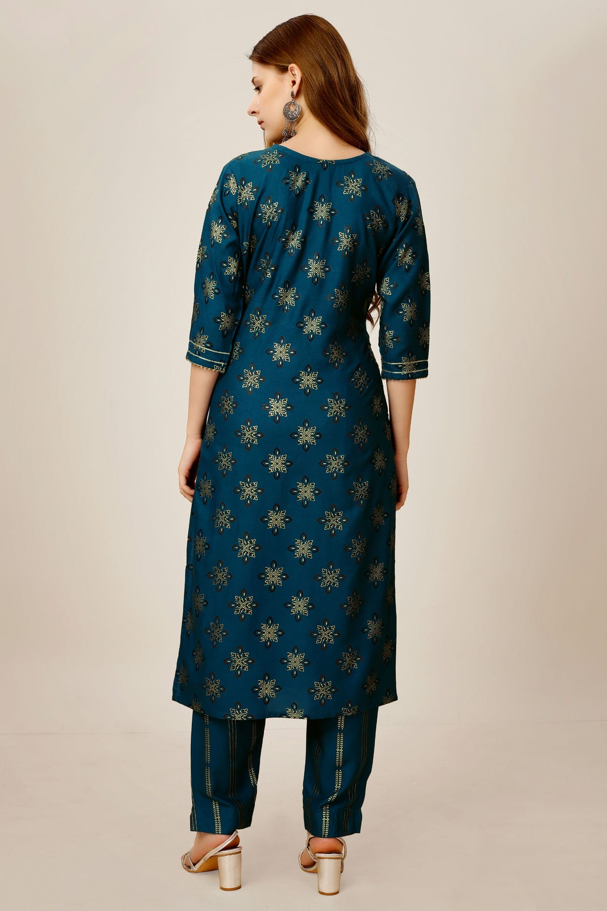Blue Colour Rayon Kurta And Pant Set VSKR1111307