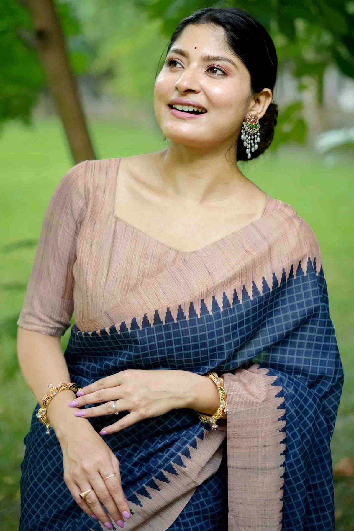 Blue Colour Tussar Silk Traditional Saree