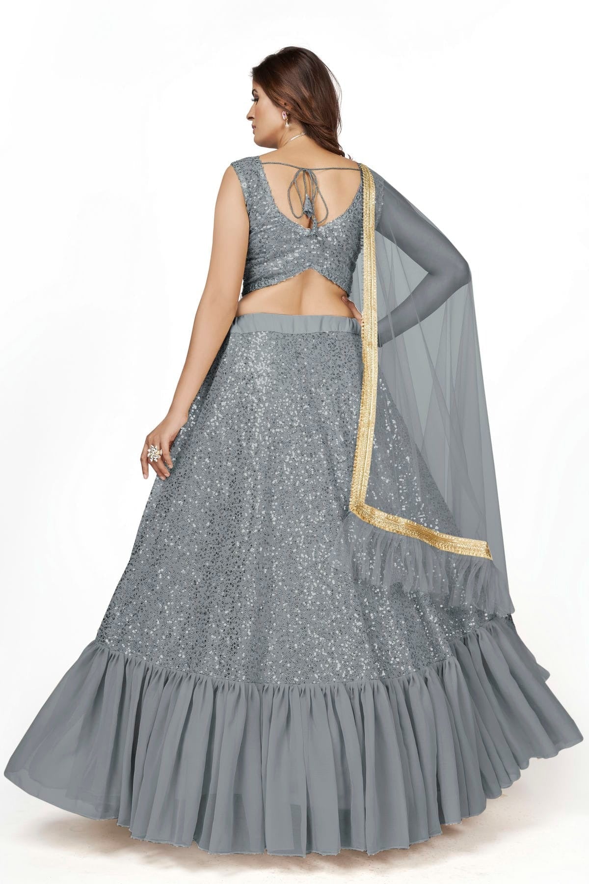 Georgette Designer Lehenga CholiIn Grey NCLC12710165