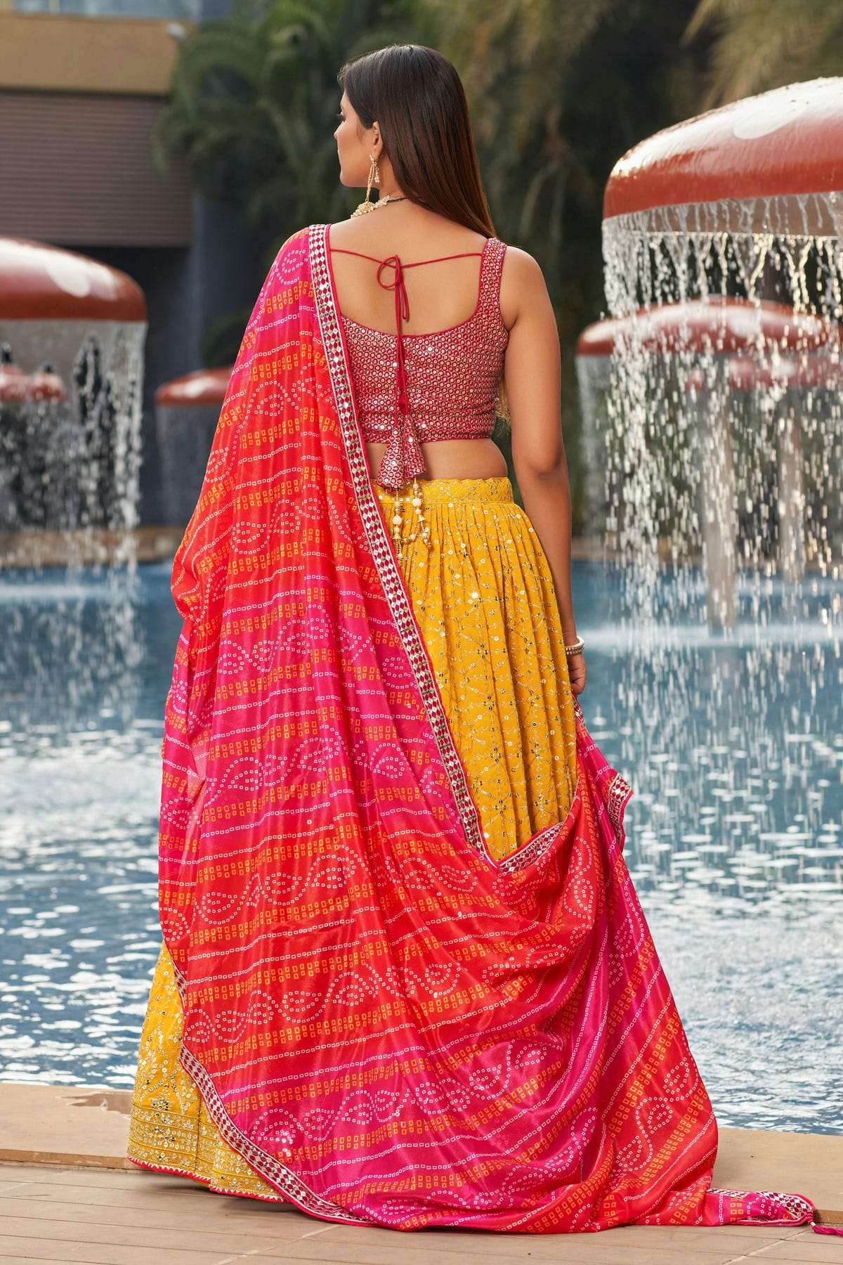 Georgette Embroidery A Line Lehenga Choli VSLC1010203