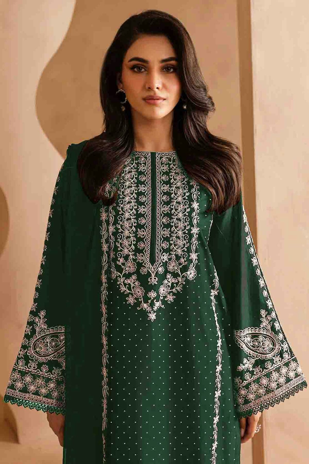 Green Colour Faux Georgette Pakistani Suit VSSM1140811