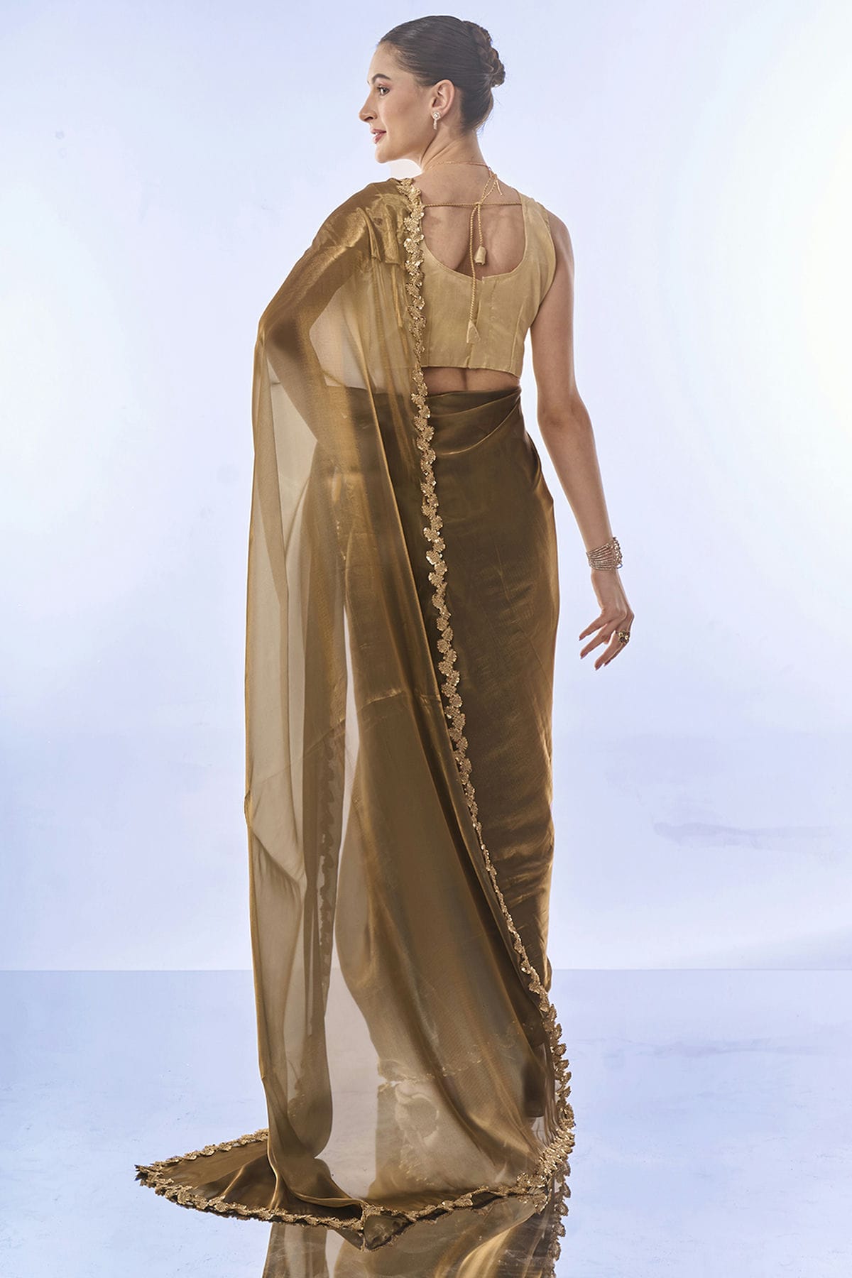 Green Colour Jimmy Choo Saree VSSD1110478