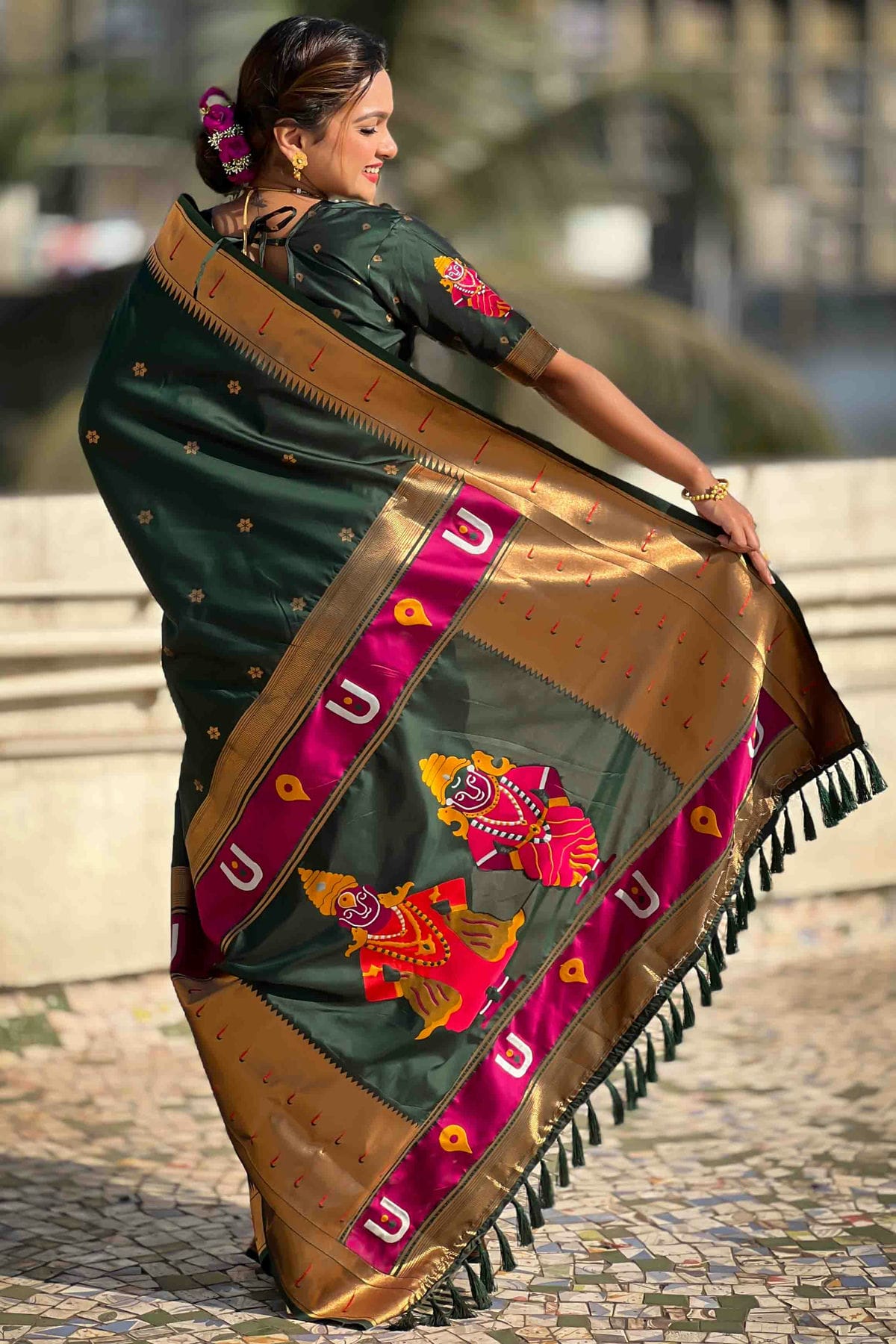 Green Colour Soft Silk Traditional Saree