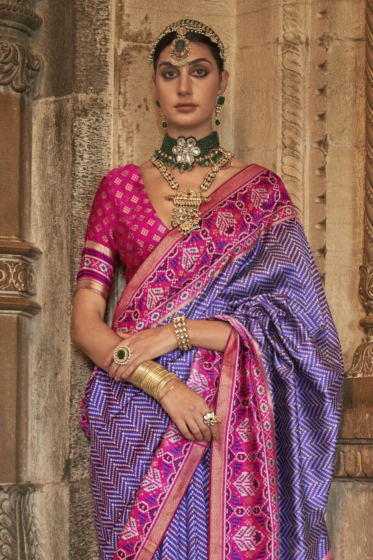 Lavender Colour Banarasi Silk Saree VSSD1110266