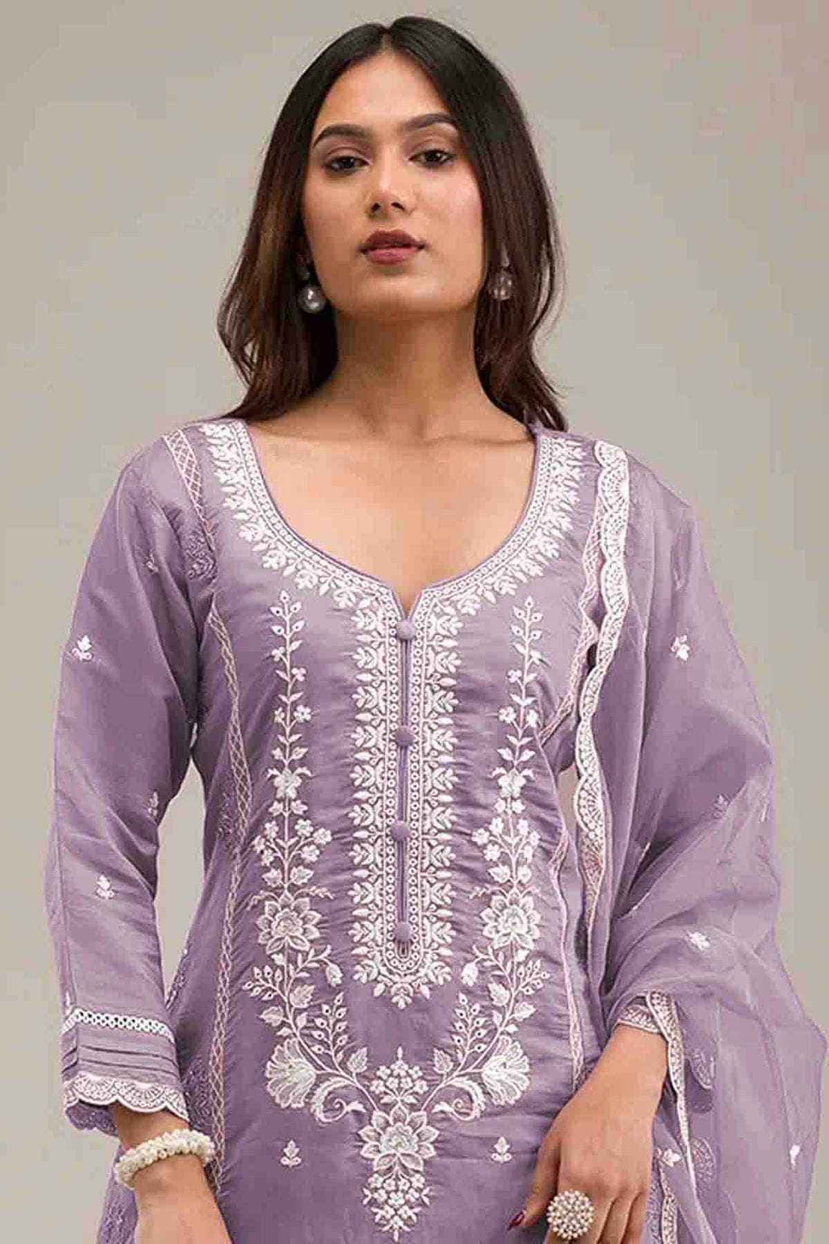 Lavender Colour Cotton Pakistani Suit VSSM1140835