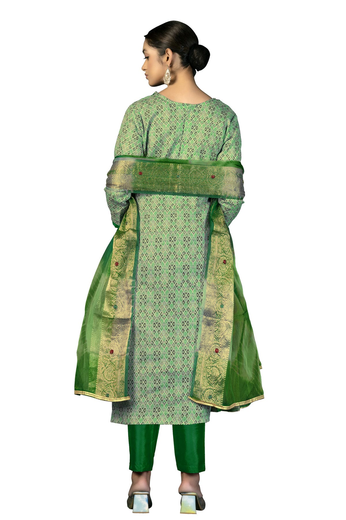 Light Green Colour Unstitched Cotton Fabric Straight Suit VSUS1160958