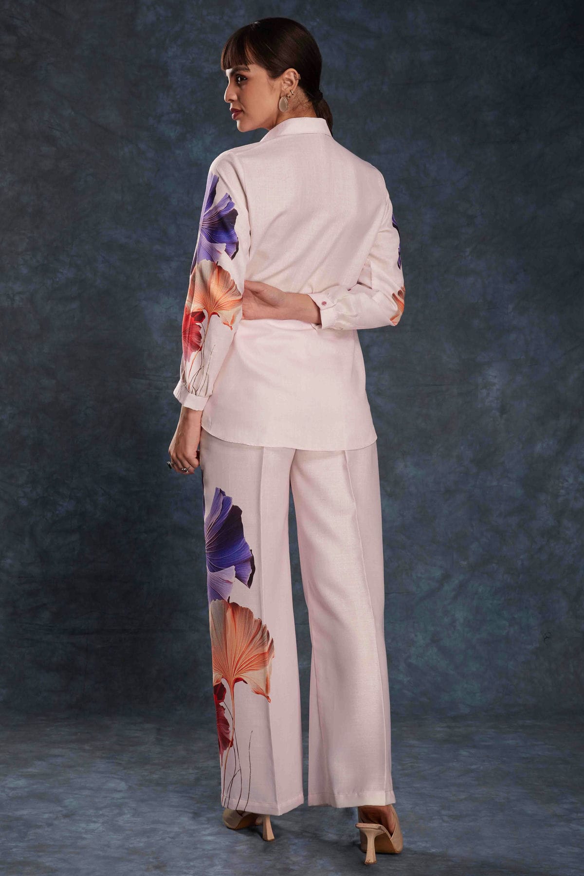 Light Pink Colour Linen Co-Ord Set VSTP1080950