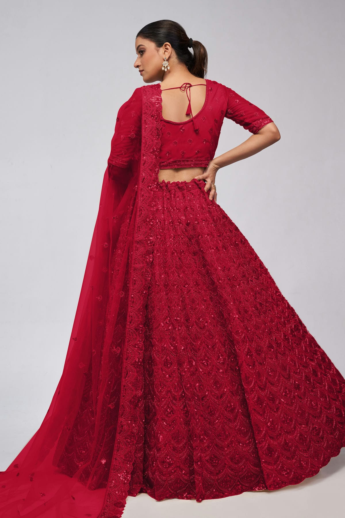 Magenta Colour Soft Net Lehenga Choli VSLC1030016