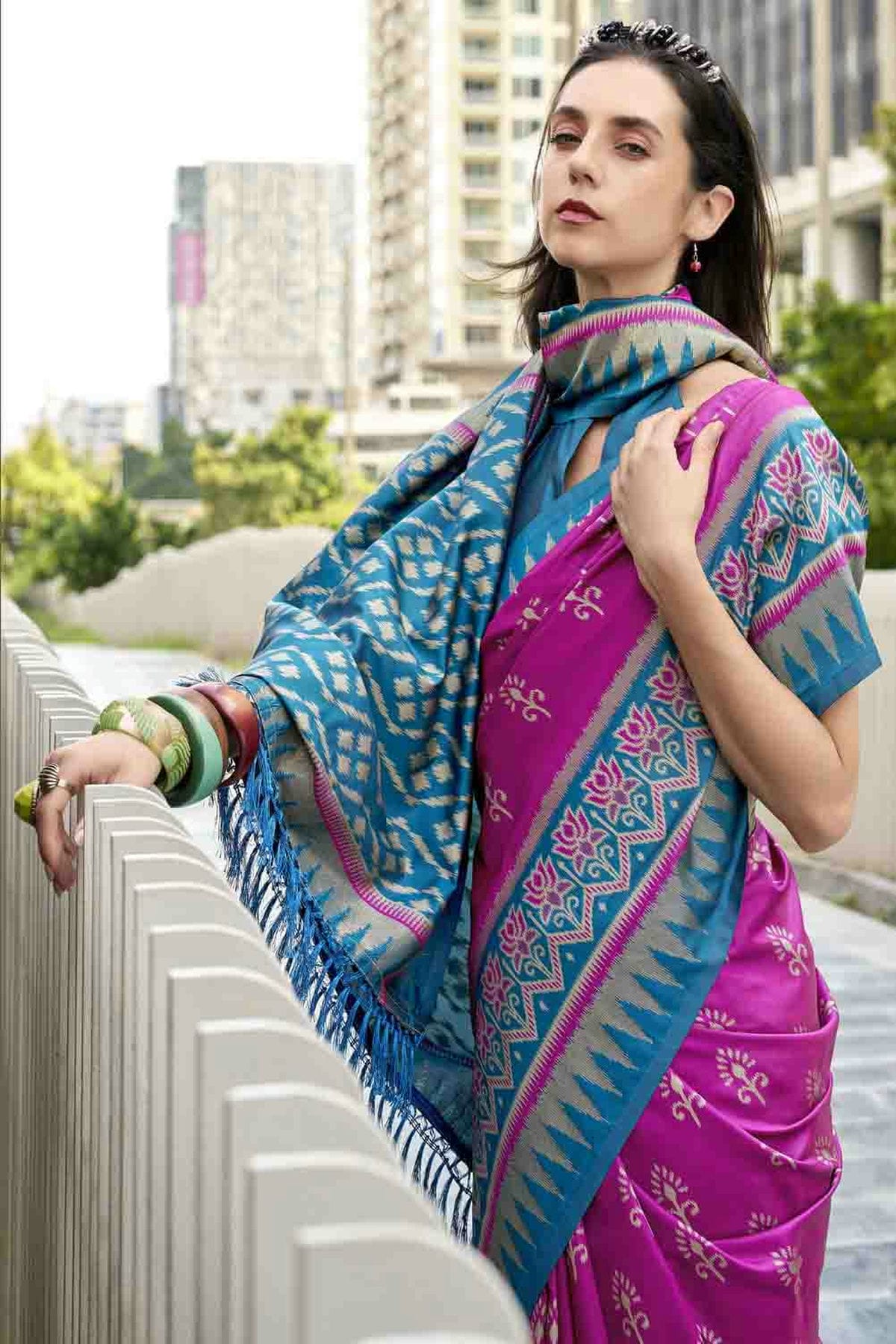 Magenta Colour Soft Silk Printed Traditional Sarees VSSD1113724