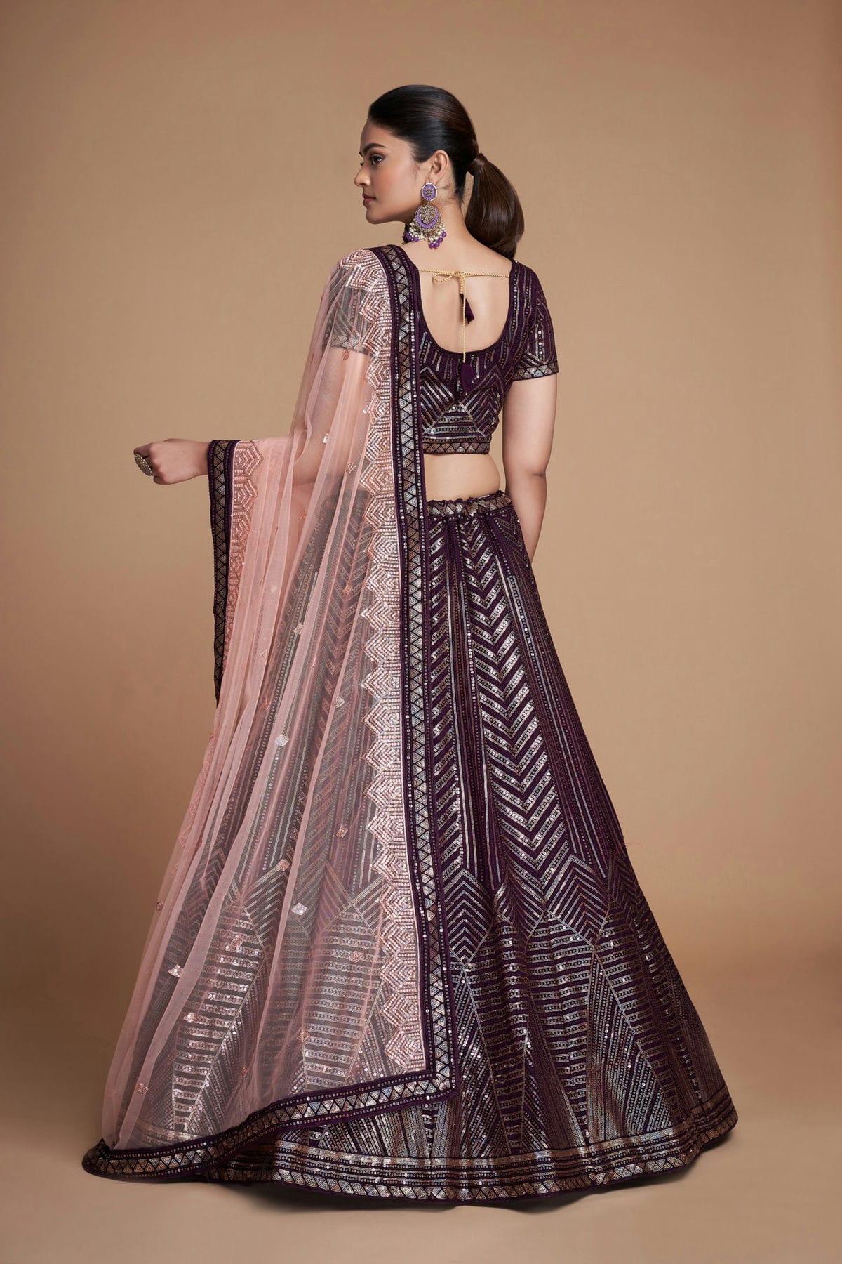 Maroon Colour Embroidery Georgette Lehenga Choli VSLD1080847