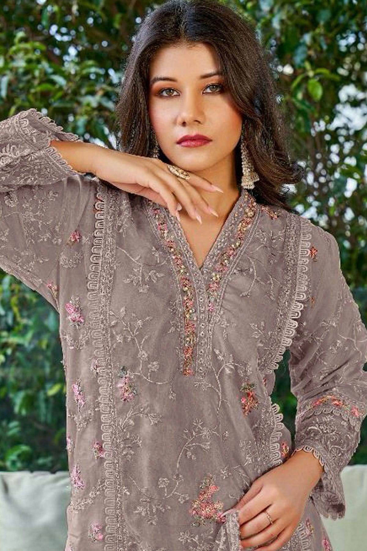 Mauve Colour Georgette Pakistani Suit VSSM1110688