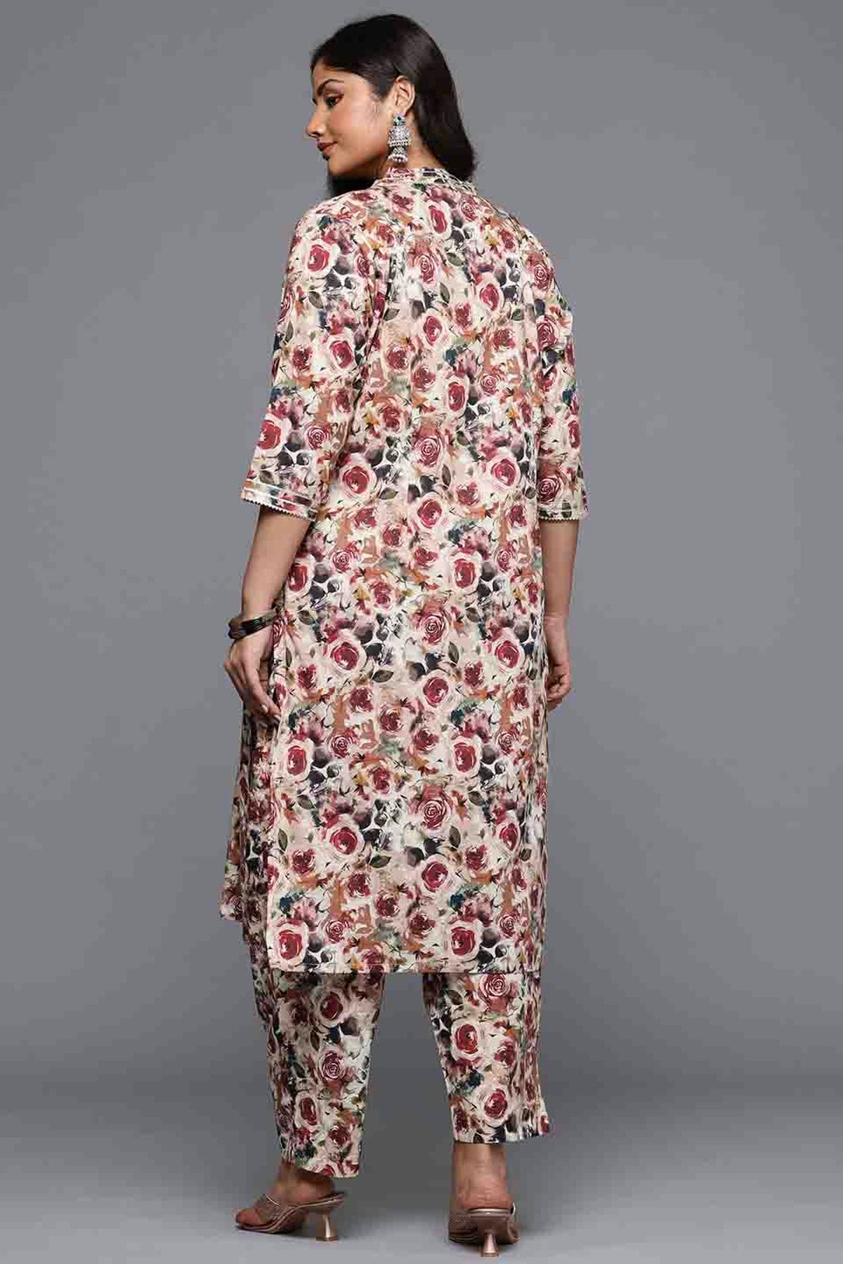 Multicolour Colour Pure Cotton Stitched Top and Bottom VSSS1113804