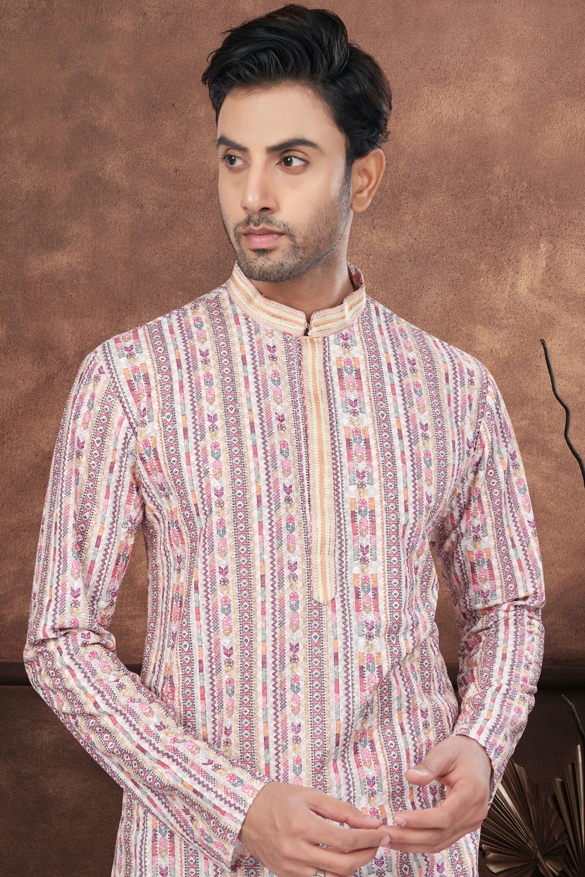 Multicolour Soft Rayon Kurta Pajama VSKP1040669