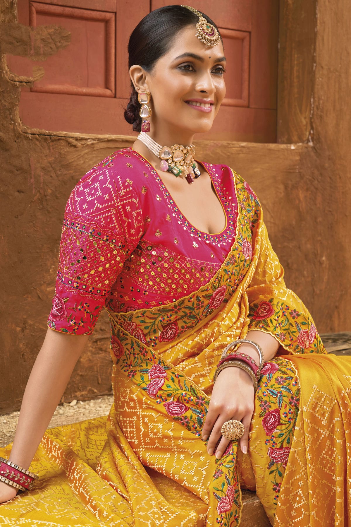 Mustard Colour Banarasi Silk Saree VSSD1110248