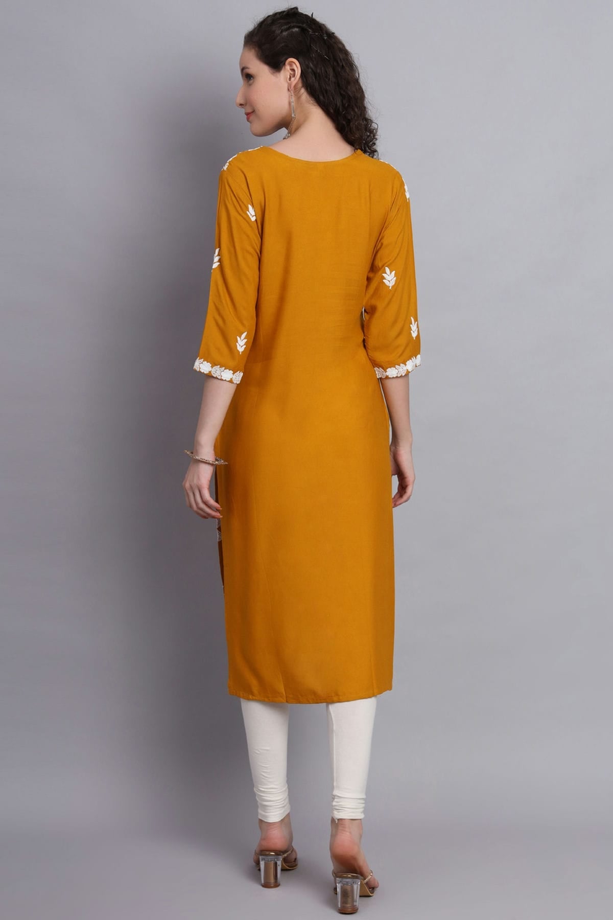 Mustard Colour Rayon Kurti VSKR1111144