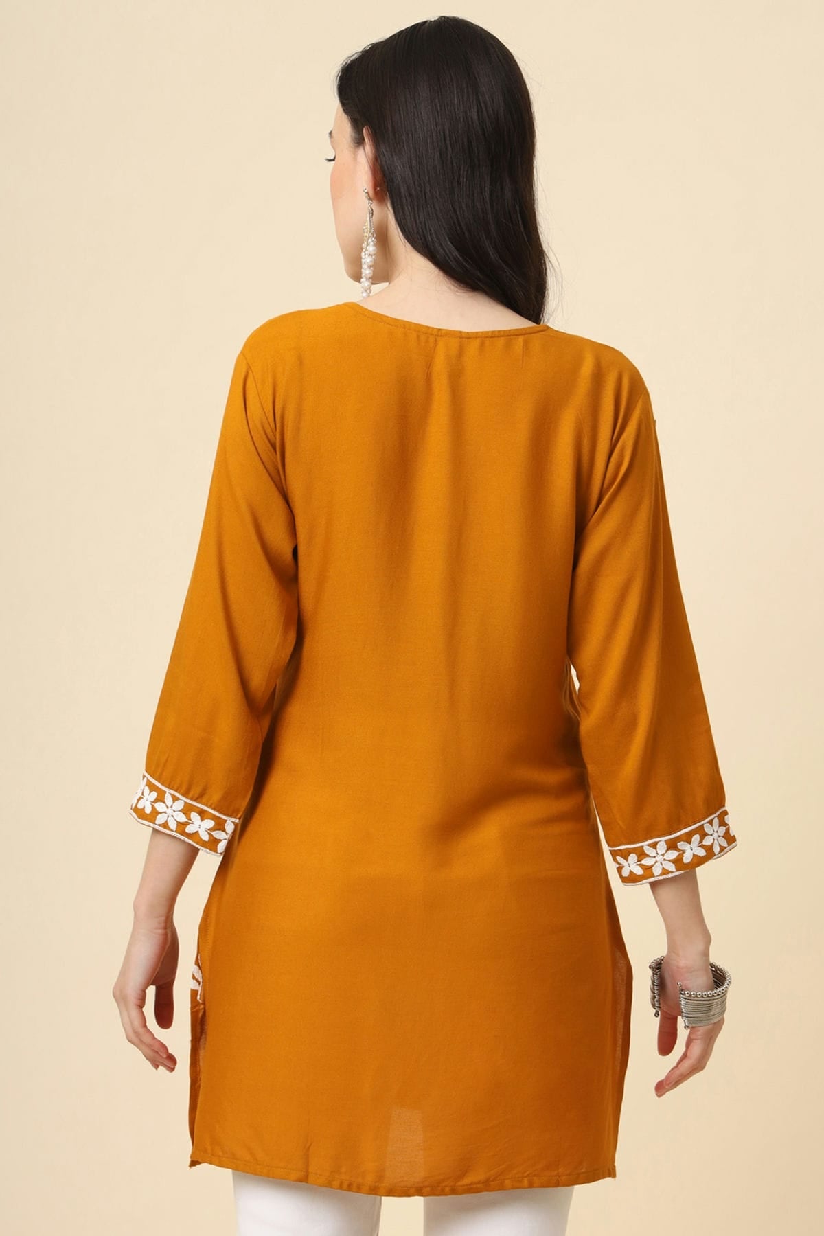 Mustard Colour Rayon Readymade Top VSTP1110829