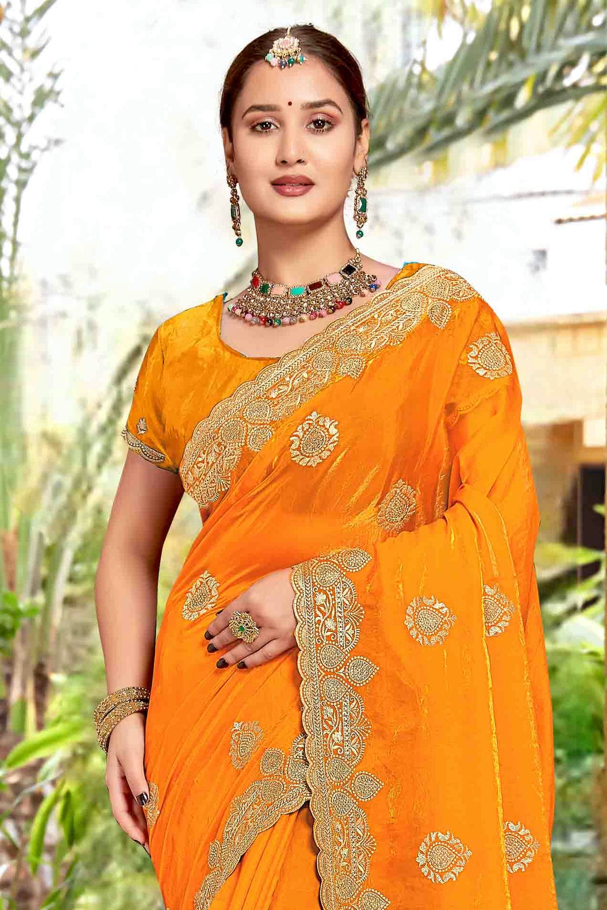 Mustard Colour Silk Designer Saree VSSD1121974