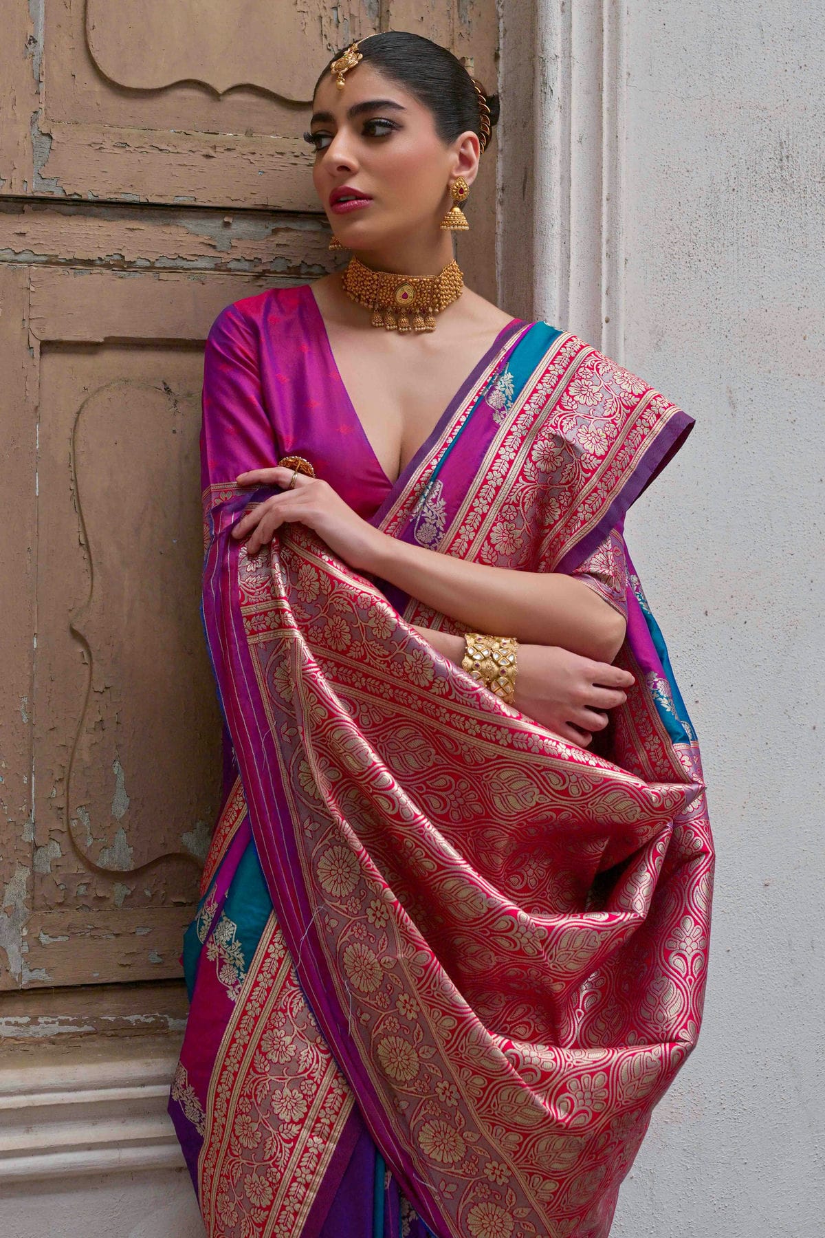 Pink Colour Banarasi Silk Traditional Saree