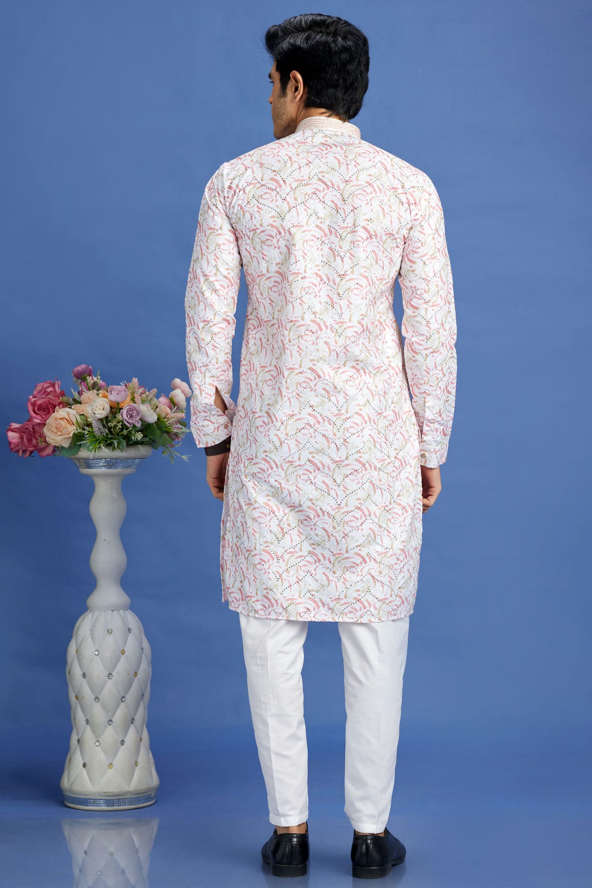 Pink Colour Cotton Pintex Work Kurta Pajama VSKP1230156