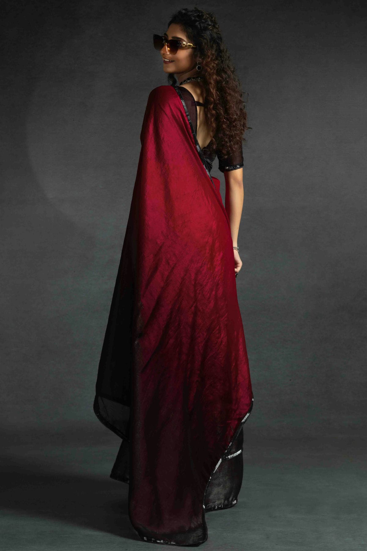 Pink Colour Fendi Satin Silk Ready To Wear Saree VSSD1122033