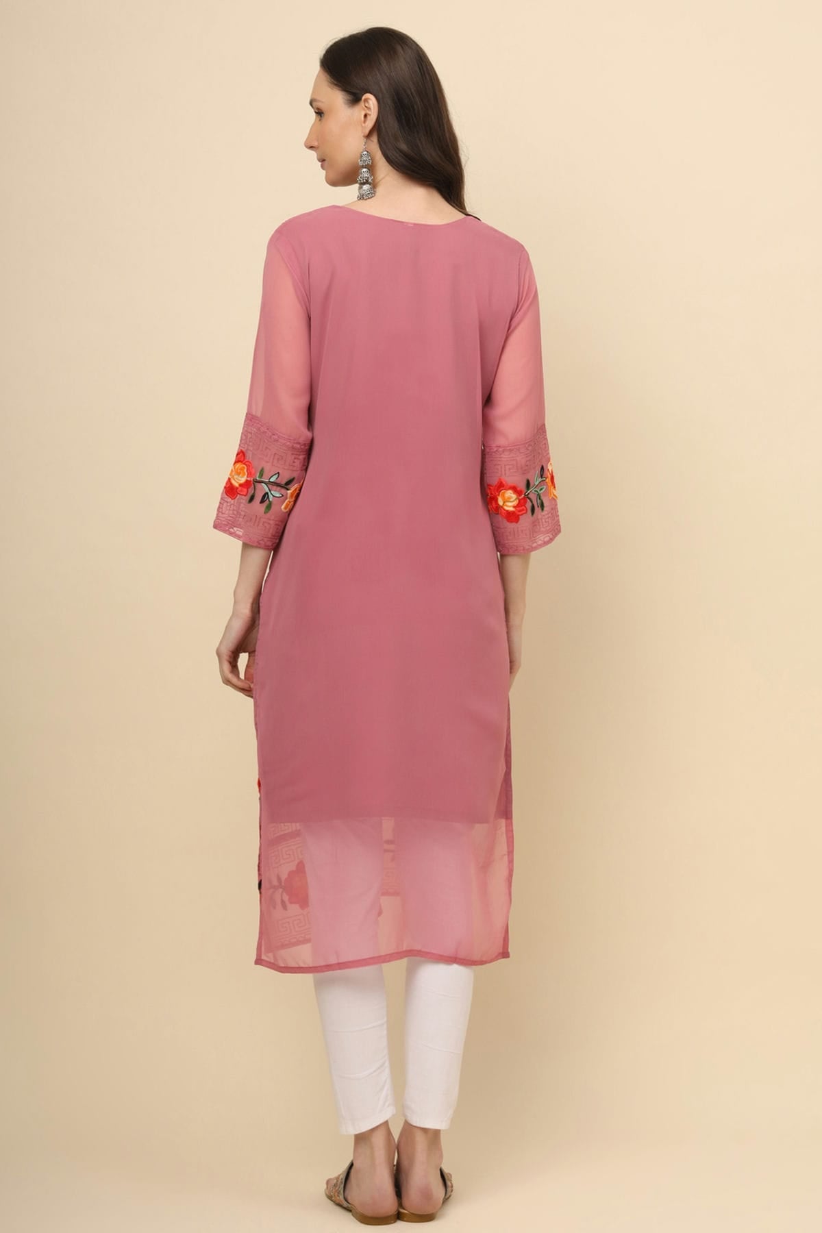 Pink Colour Georgette Kurti VSKR1111203