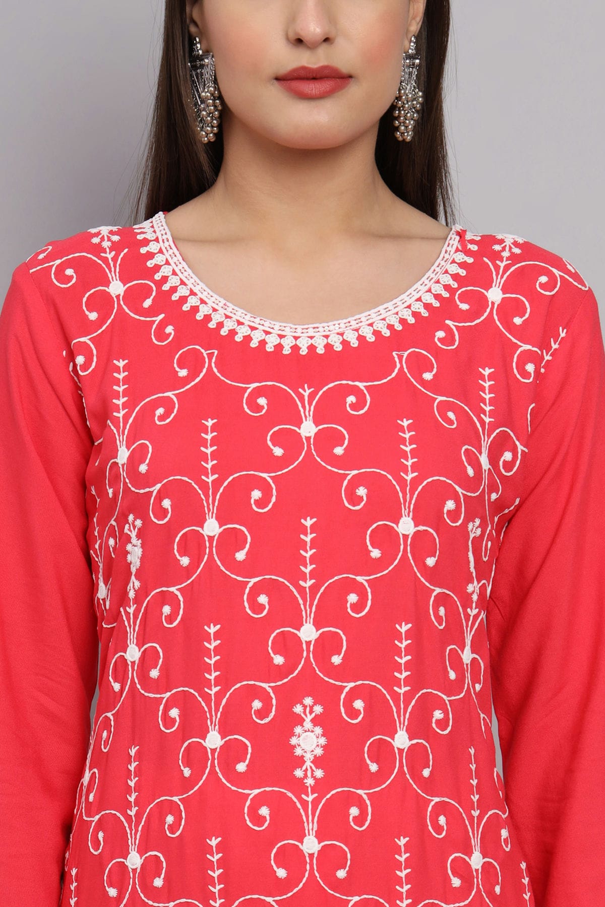 Pink Colour Rayon Kurti VSKR1111090