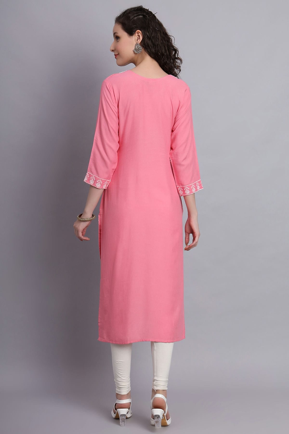 Pink Colour Rayon Kurti VSKR1111139