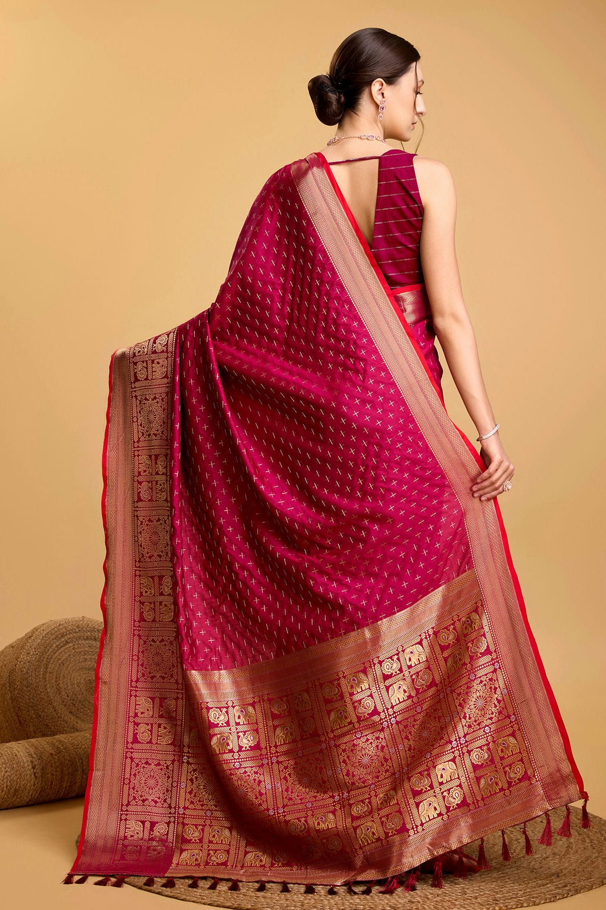 Pink Colour Soft Silk Saree VSSD1110059