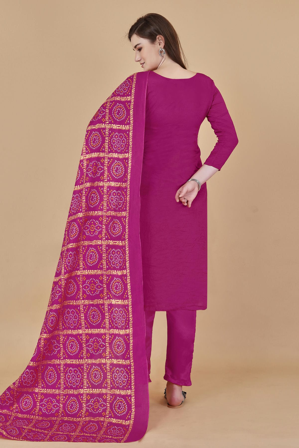 Pink Colour Unstitched Banarasi Jacquard Fabric Straight Suit VSUS1160985