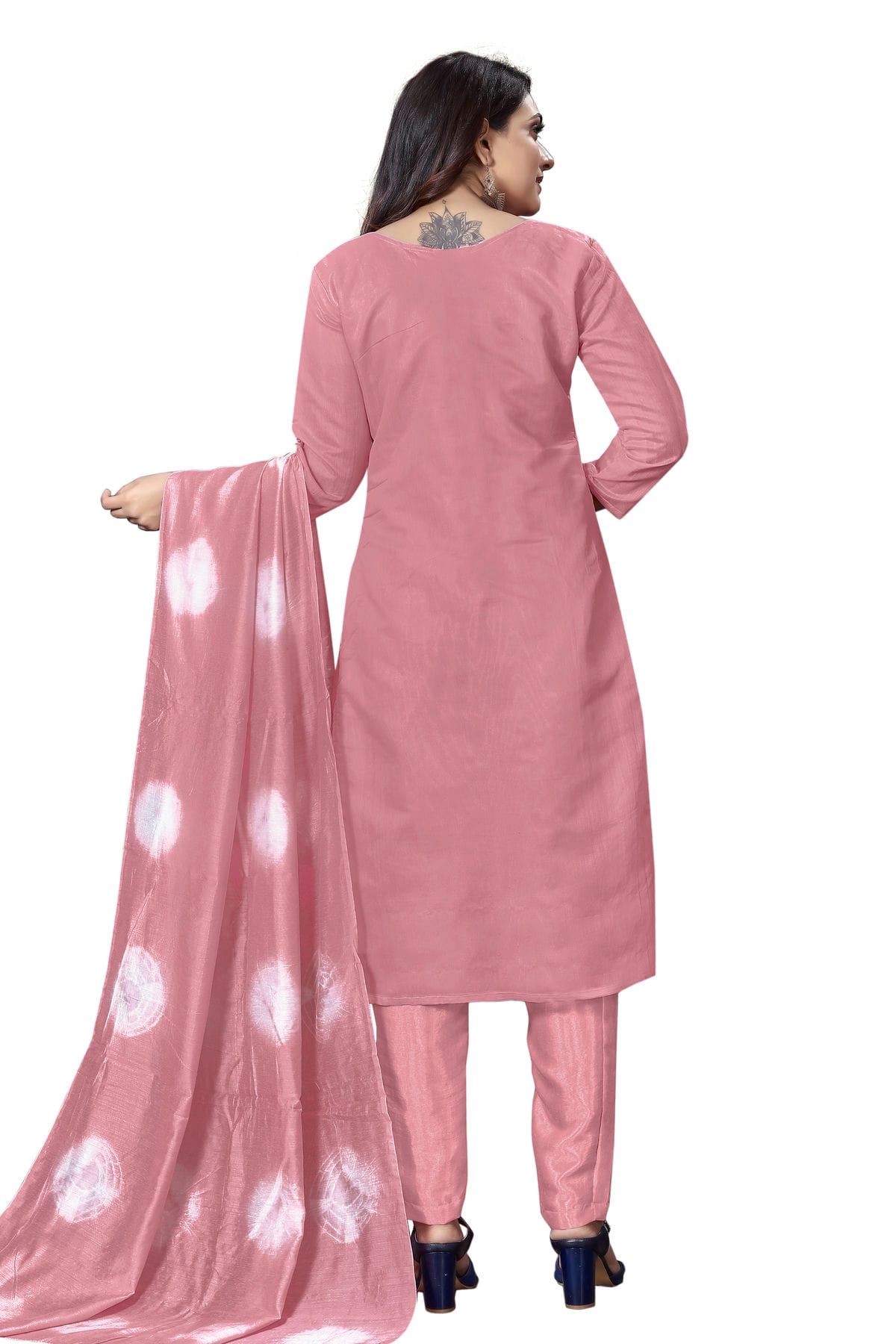 Pink Colour Unstitched Modal Cotton Straight Suit VSUS1160636