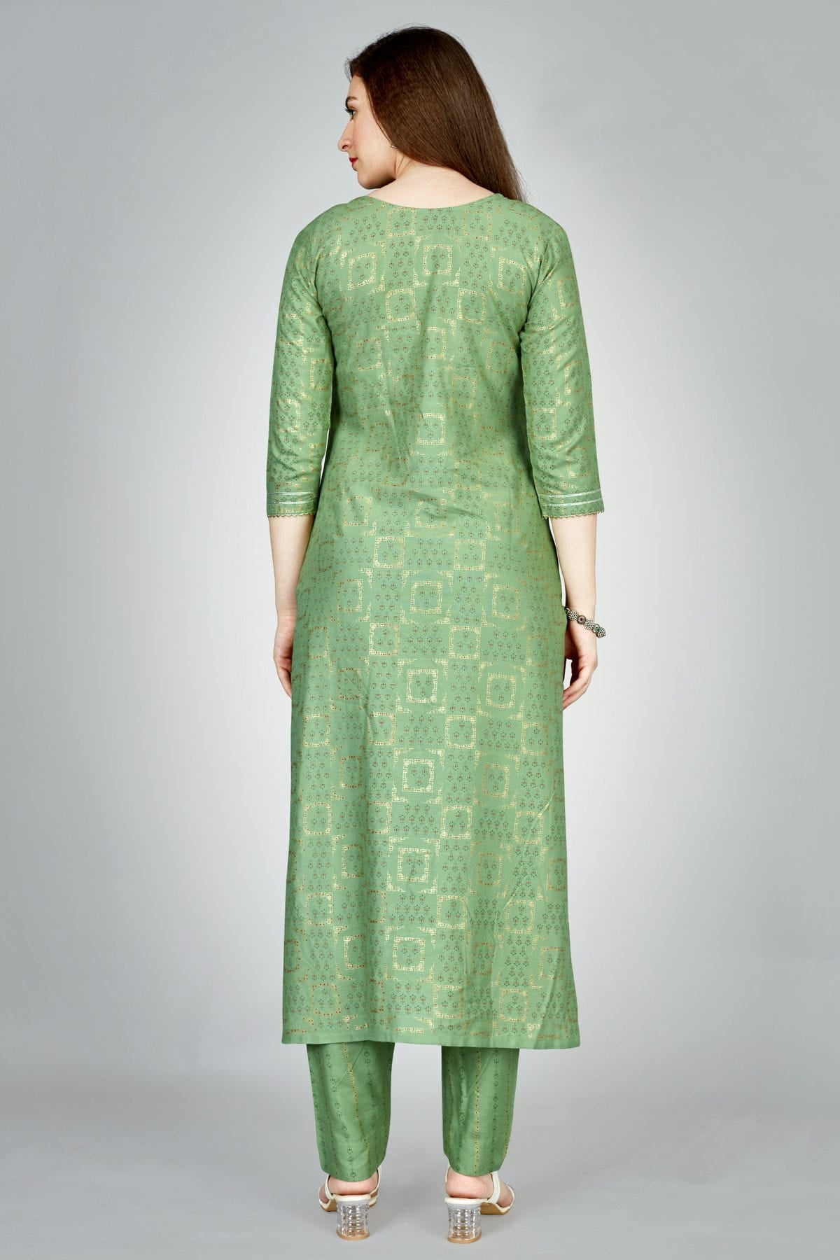 Pista Green Colour Rayon Kurta And Pant Set VSKR1111312