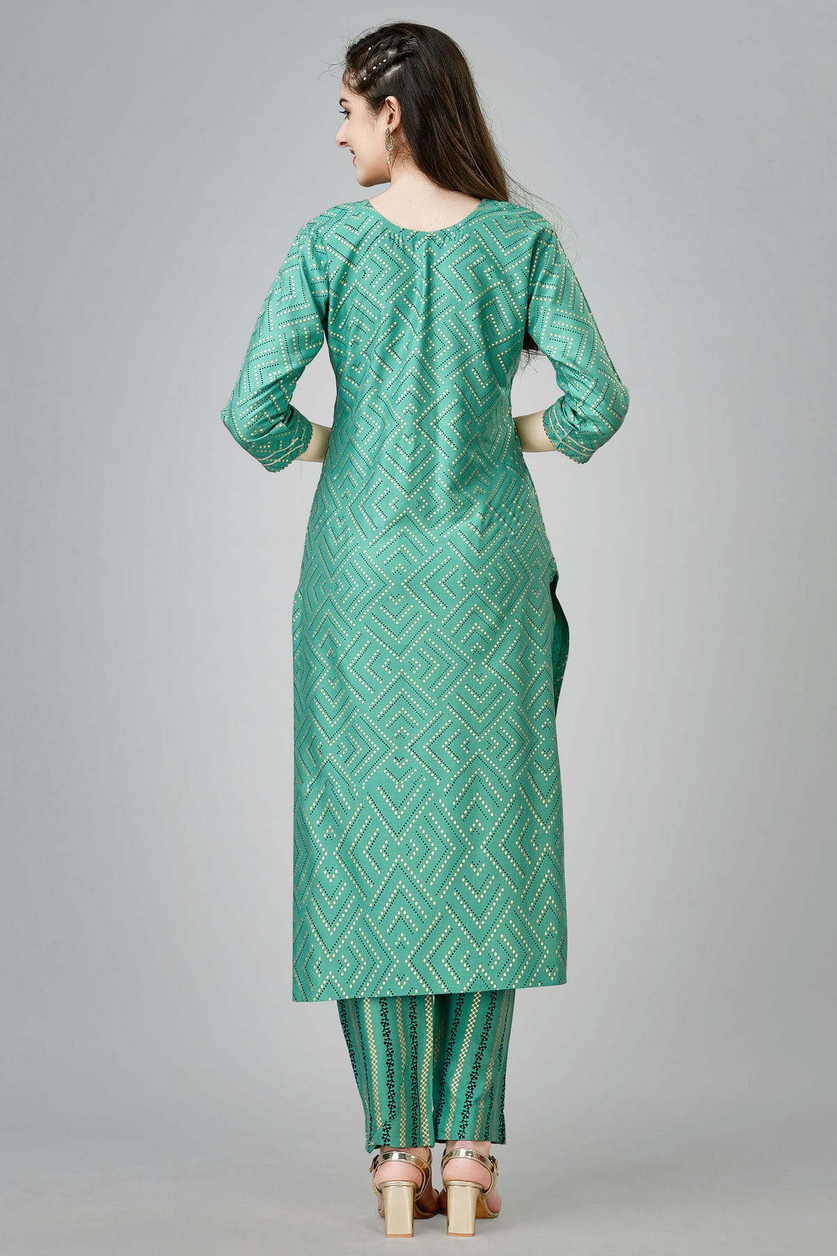 Pista Green Colour Rayon Kurta And Pant Set VSKR1111322
