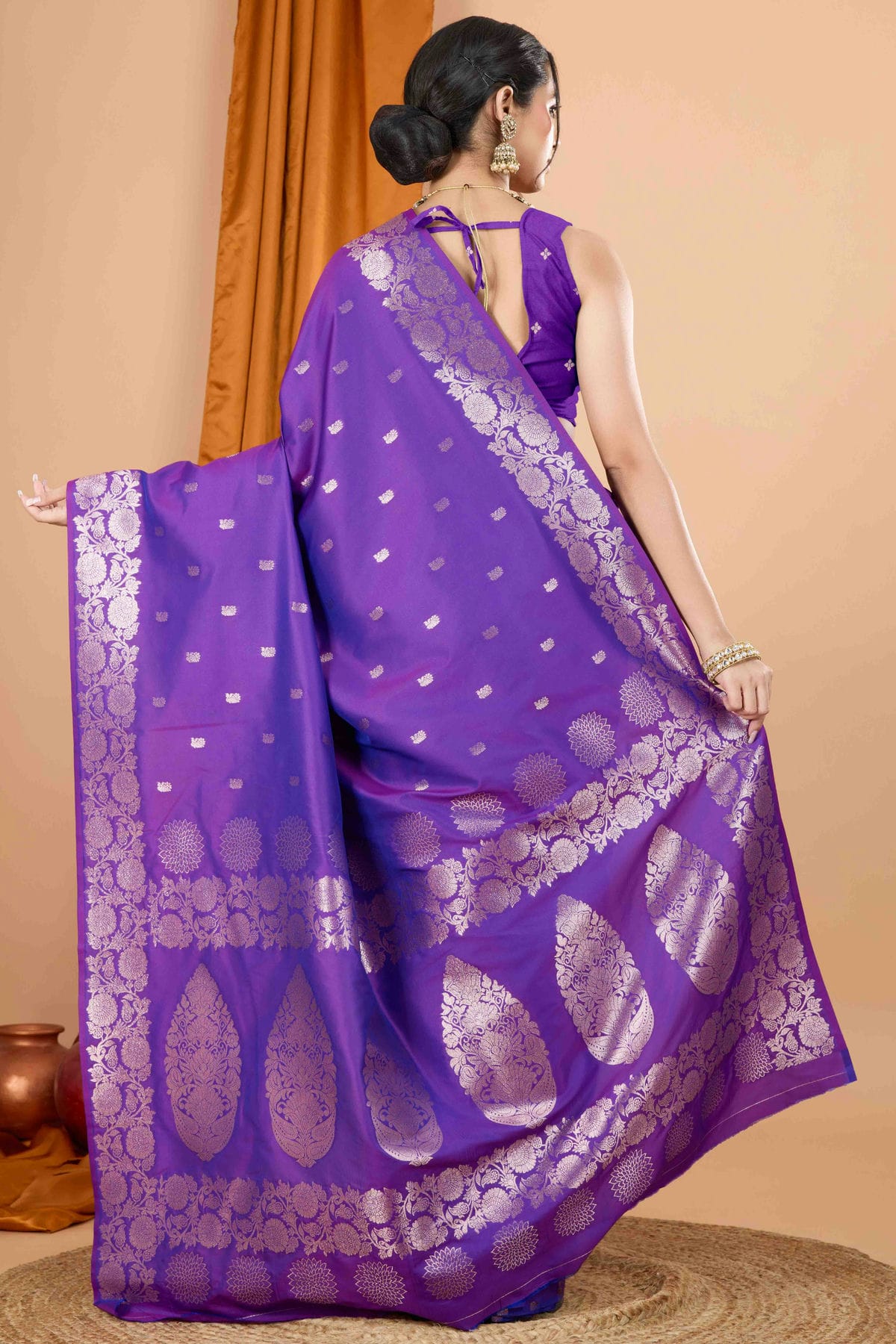 Purple Colour Banarasi Silk Woven Work Traditional Saree VSSD1113534