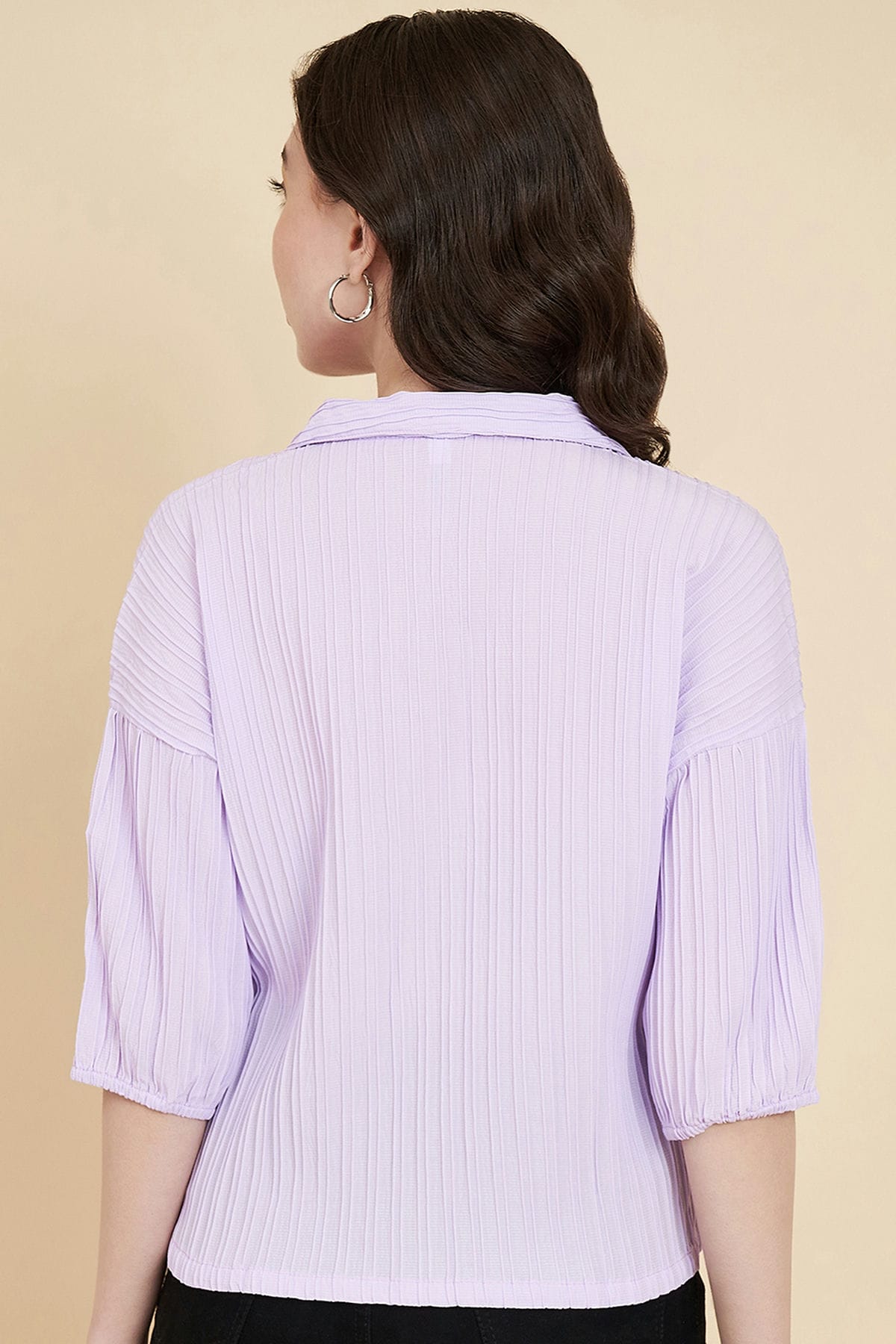 Purple Colour Boxy Readymade Top VSTP1110826