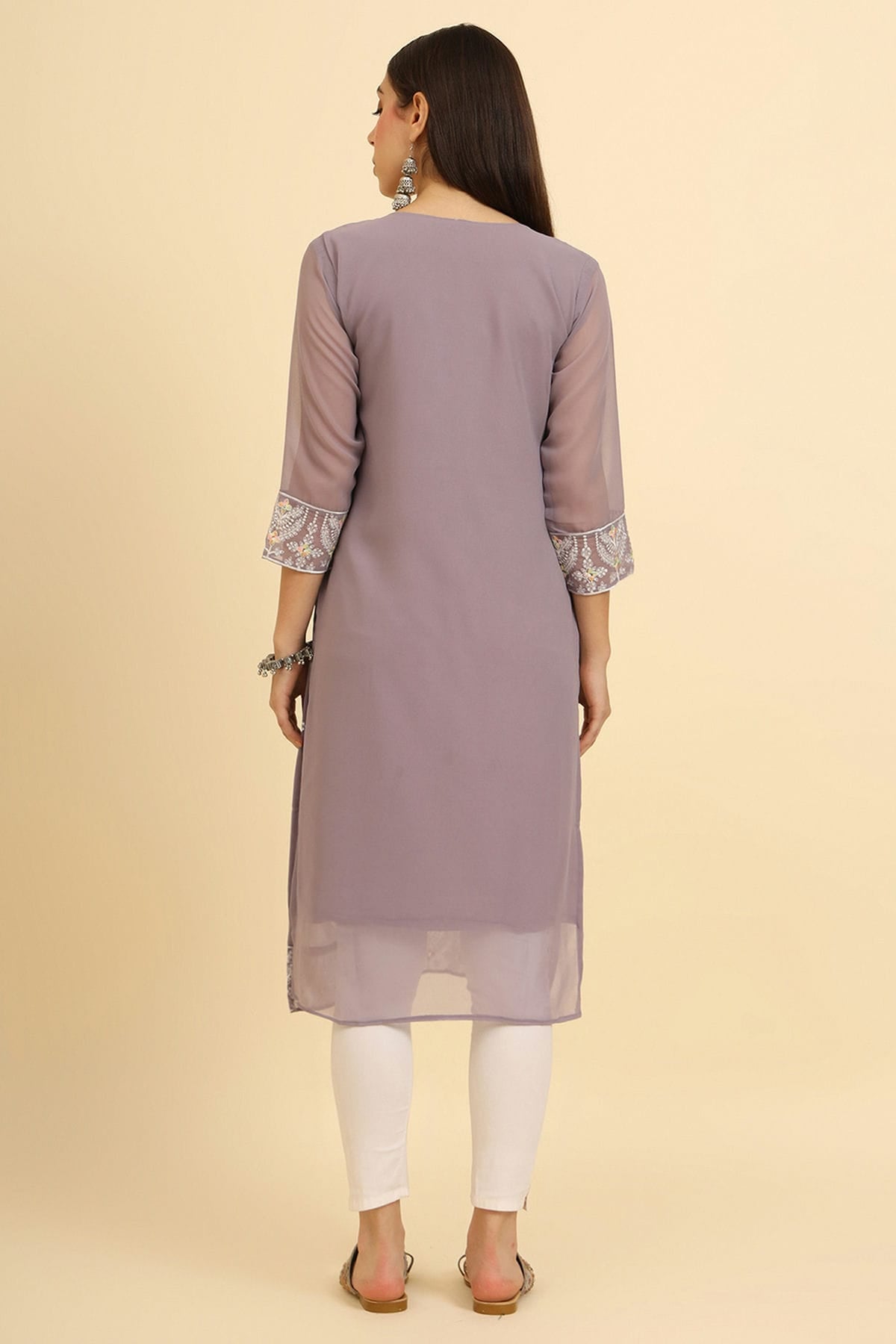 Purple Colour Georgette Kurti VSKR1111228