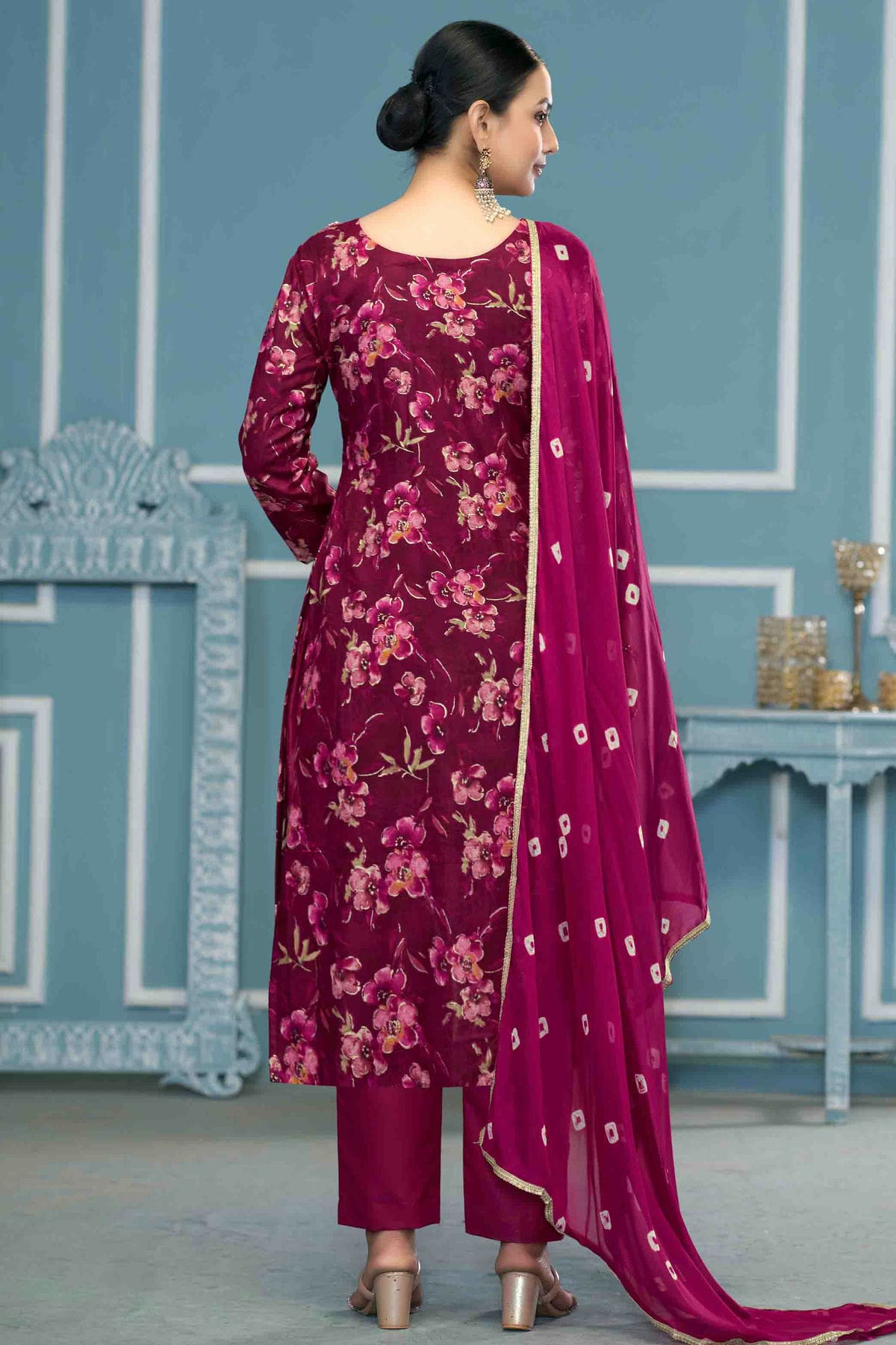 Purple Colour Jaam Cotton Pant Style Suit VSSM1113220