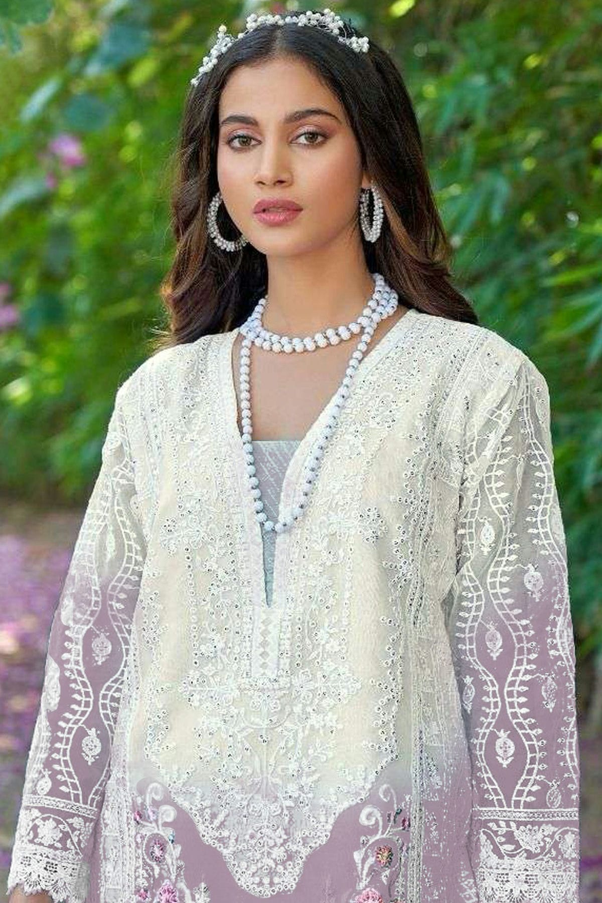 Purple Colour Organza Pakistani Suit VSSM1140042