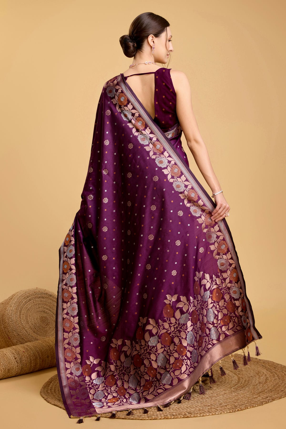 Purple Colour Silk Saree VSSD1110022