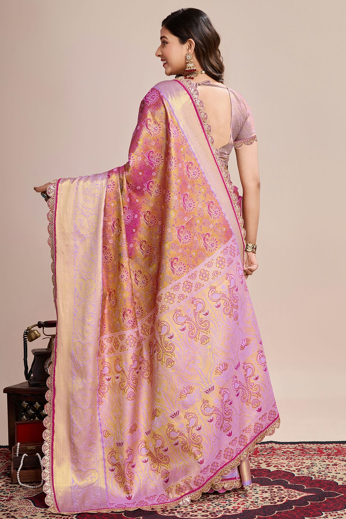 Purple Colour Soft Silk Saree