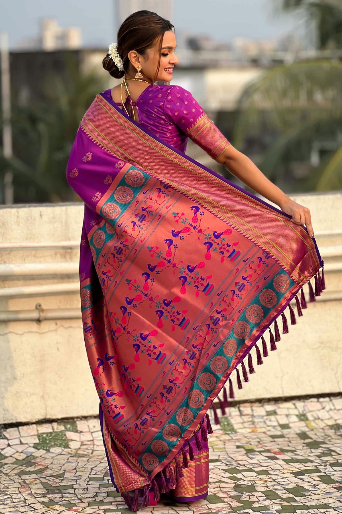 Purple Colour Soft Silk Traditional Saree VSSD1111617