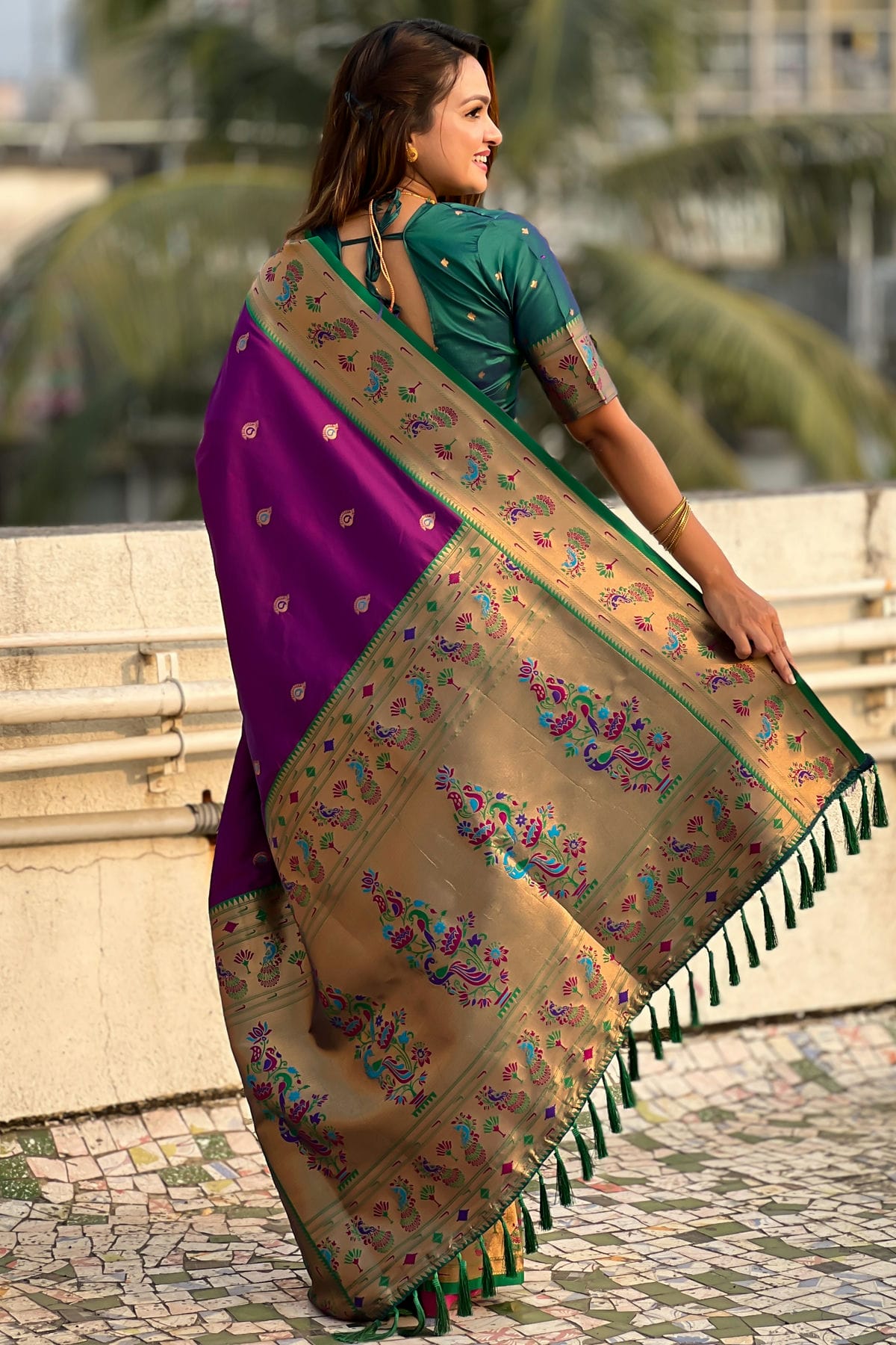 Purple Colour Soft Silk Traditional Saree VSSD1111774