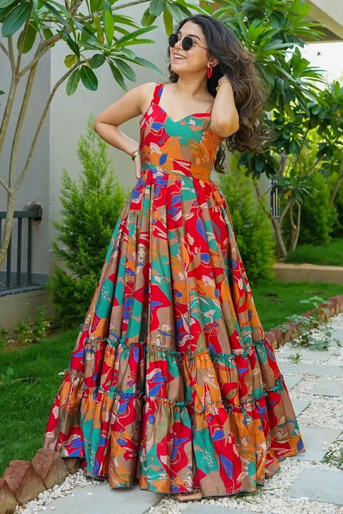 Rayon Readymade Long Gown VSGW1110556