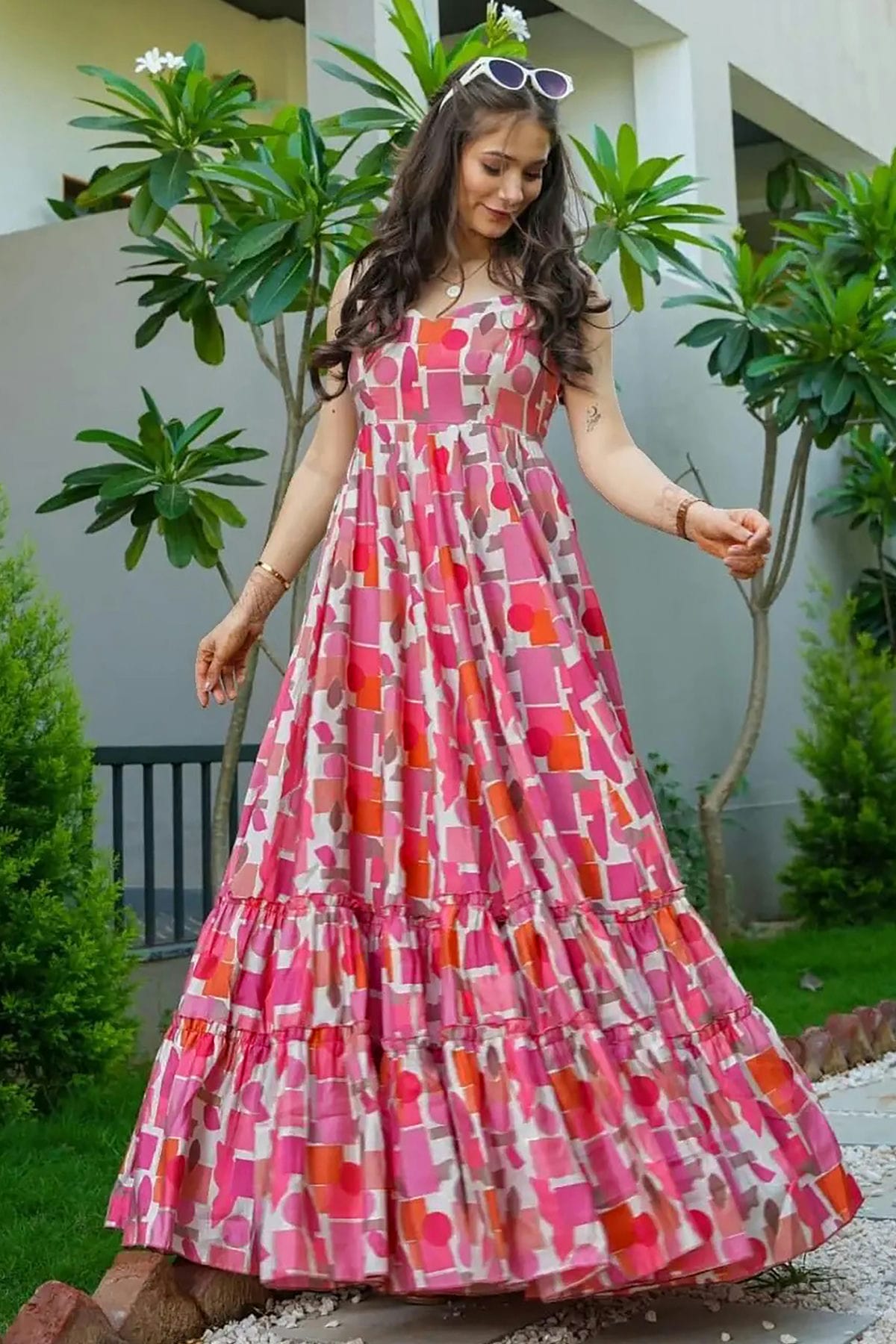 Rayon Readymade Long Gown VSGW1110557