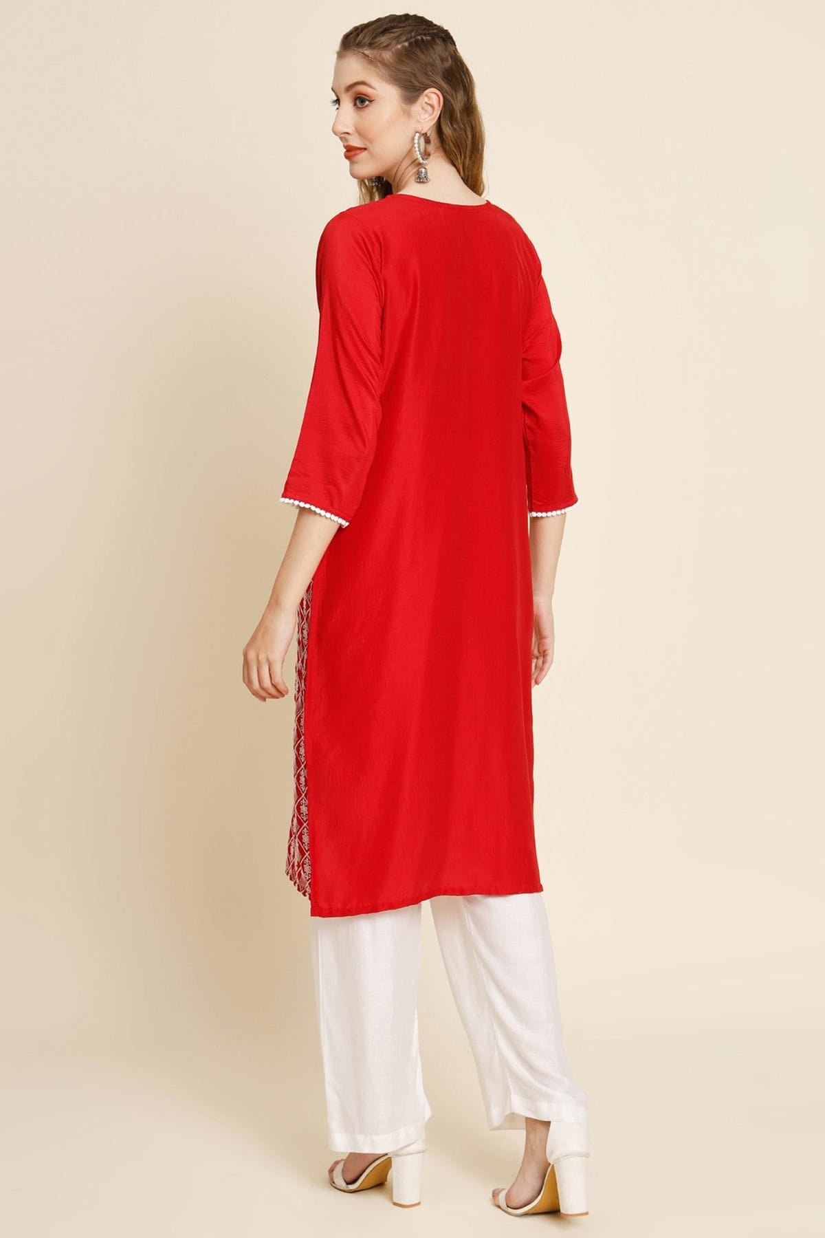 Red Colour Georgette Kurti VSKR1111013